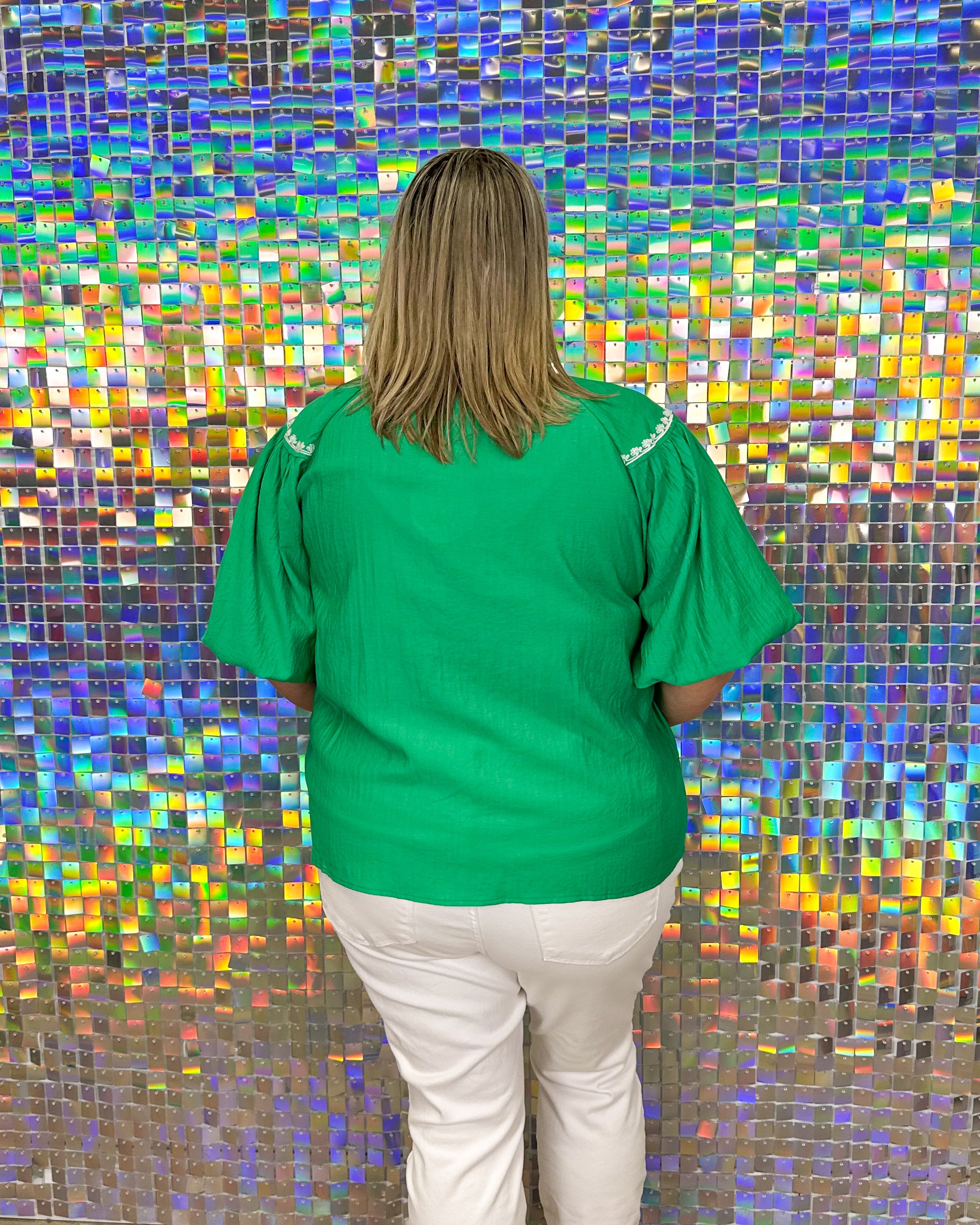 FINAL SALE Pressley Top - Kelly Green