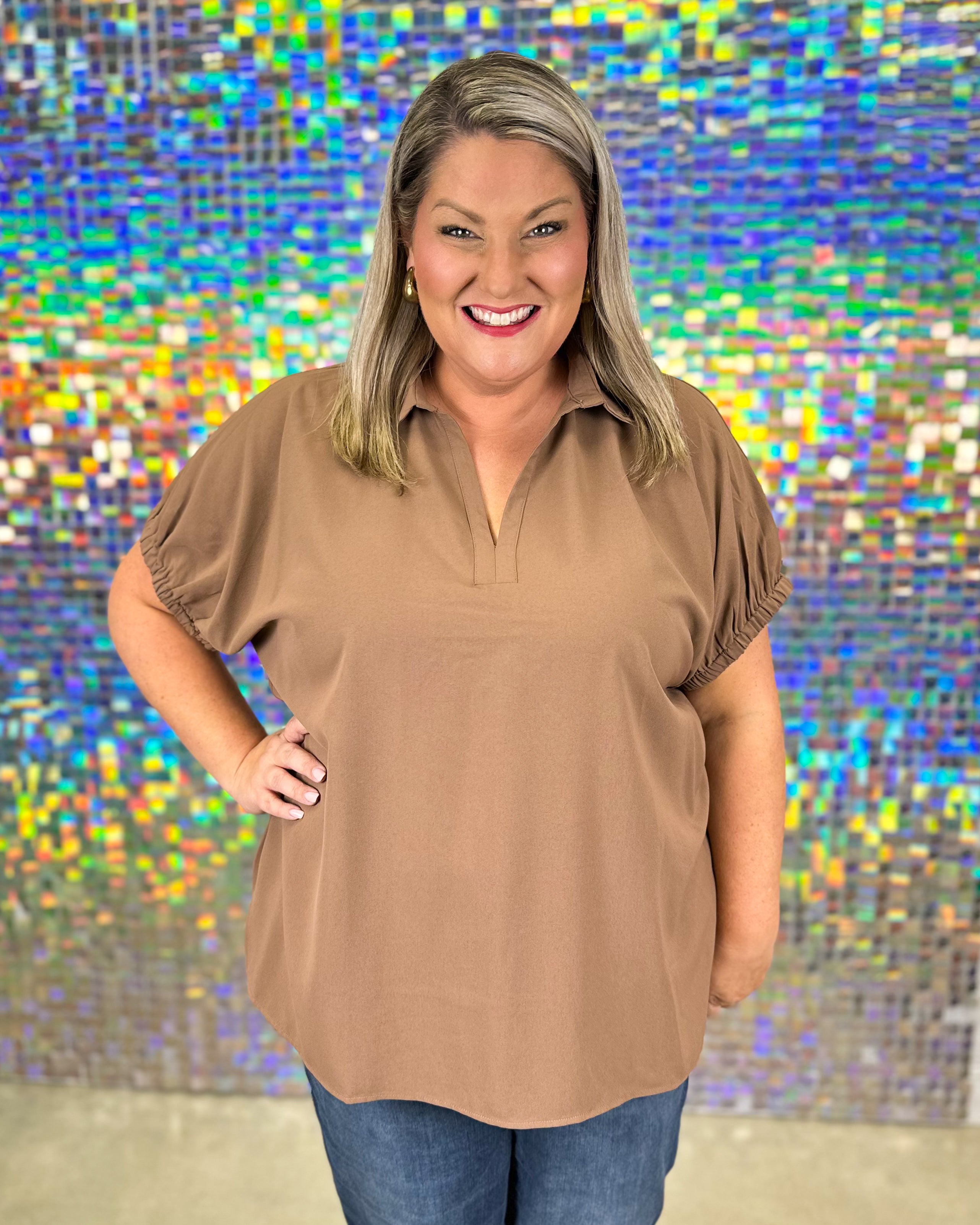 FINAL SALE-Kirsten Top - Mocha