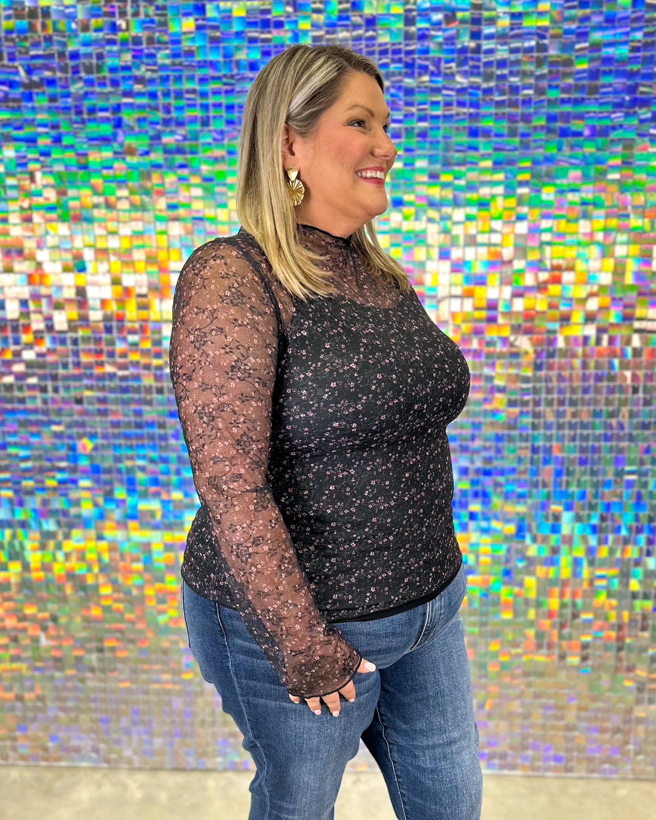 Dionne Mesh Top - Black