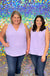 Andree By Unit Superstar Top - Lavender, v-neck, sleeveless, airflow, plus size