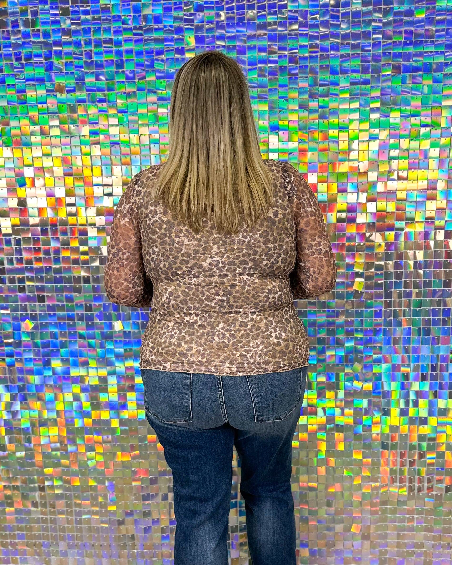 Isabella Mesh Top - Latte