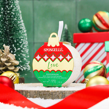 Spongelle Persimmon Holiday Ornament Buffer - Love