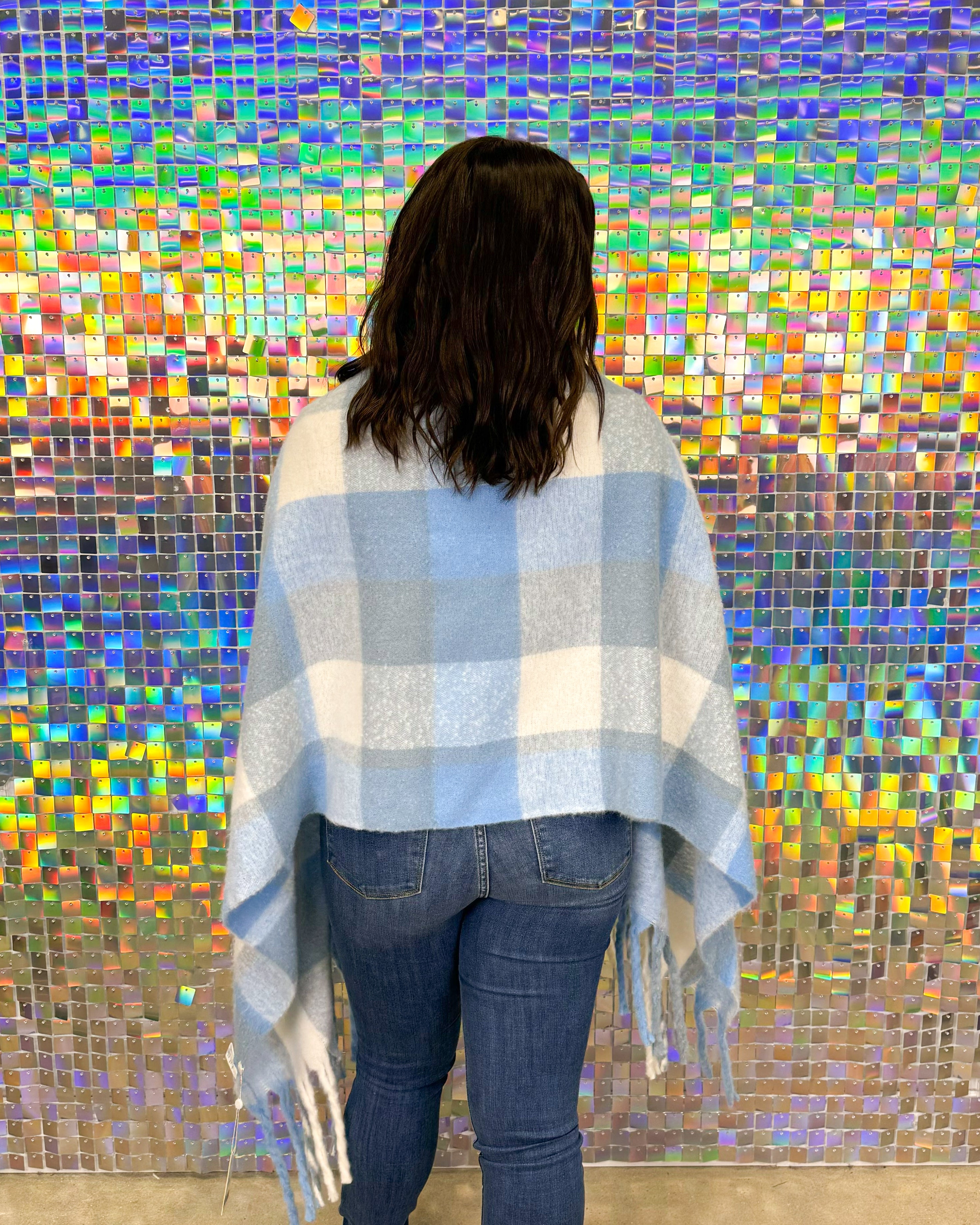 Bright Scarf Wrap - Blue