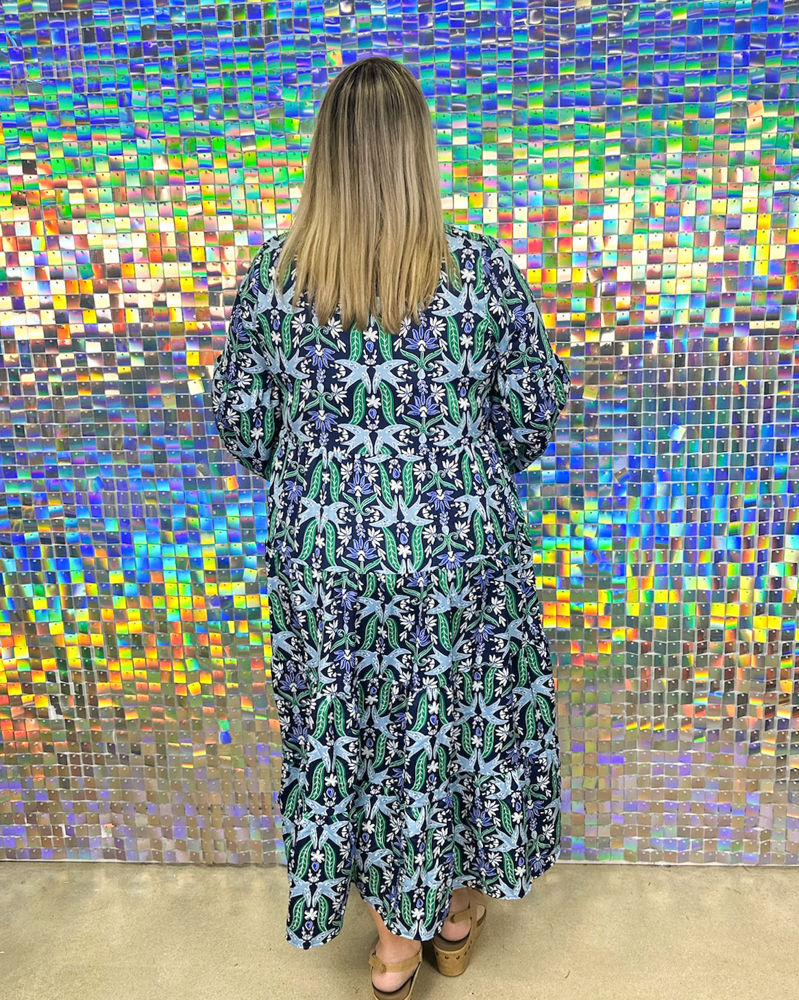 Christina Maxi Dress - Gossamer Wings Navy