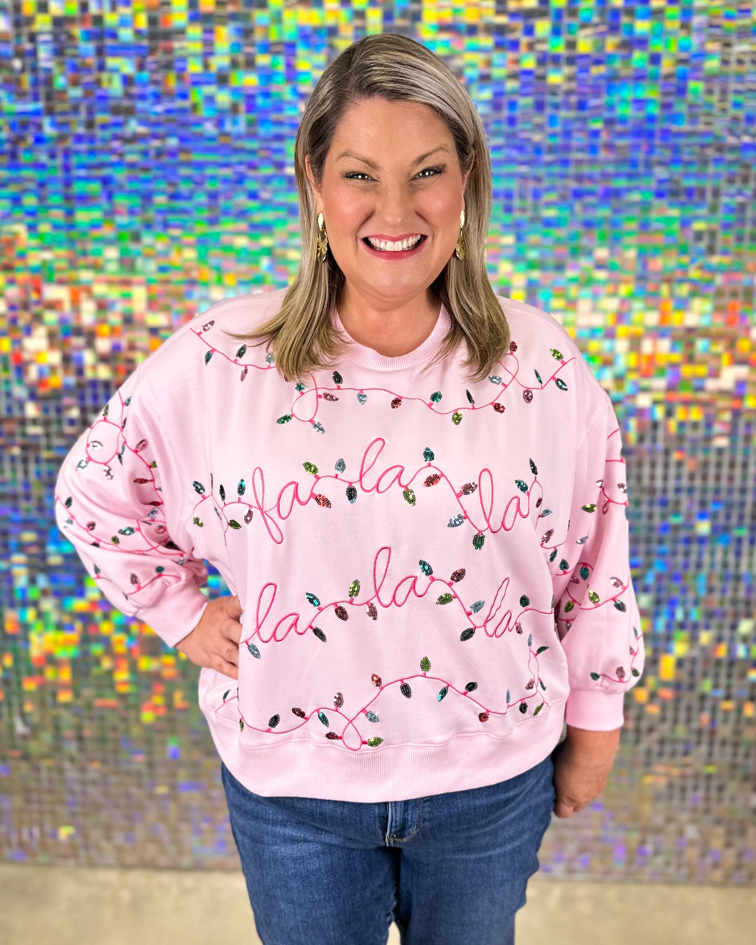 Millie Sweatshirt - Falala Lights Pink