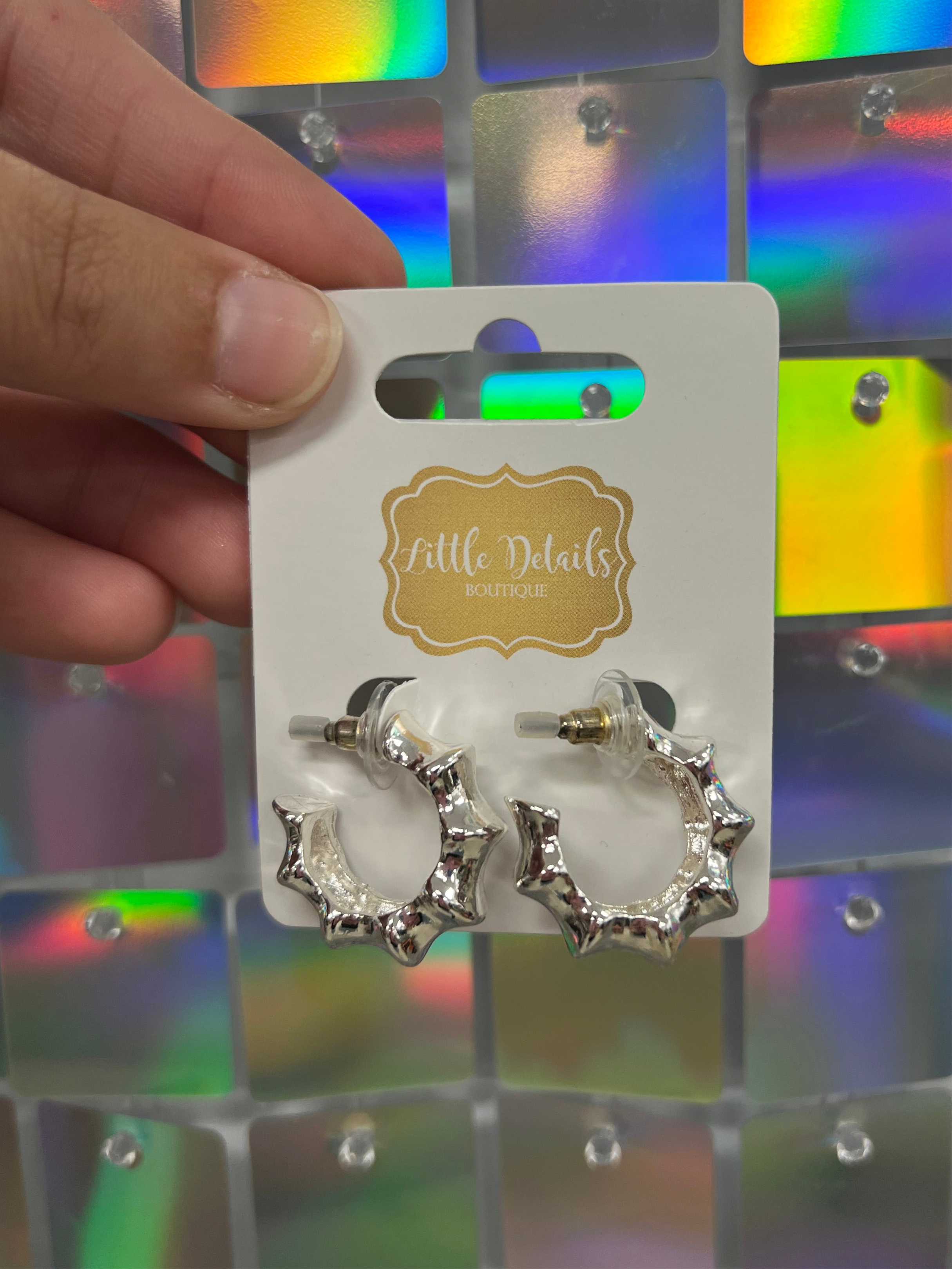 Small Thick Hoops - Silver