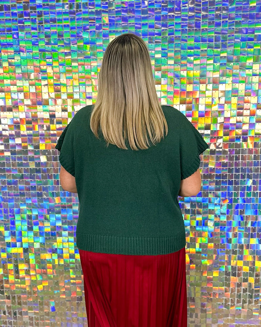 Claude Cable Knit Sweater - Green