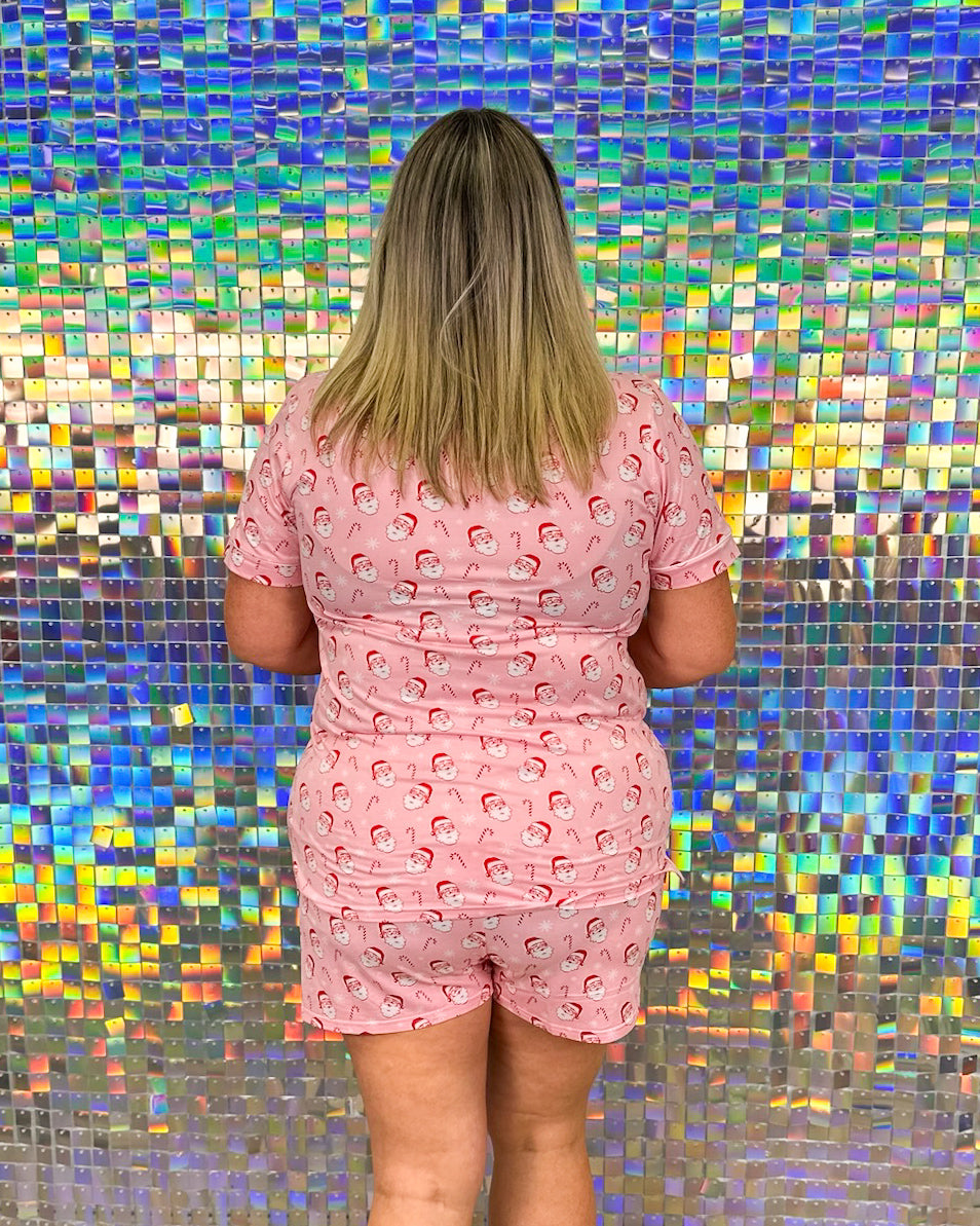 Candy Cane Cutie Sleep Shorts - White/Multi