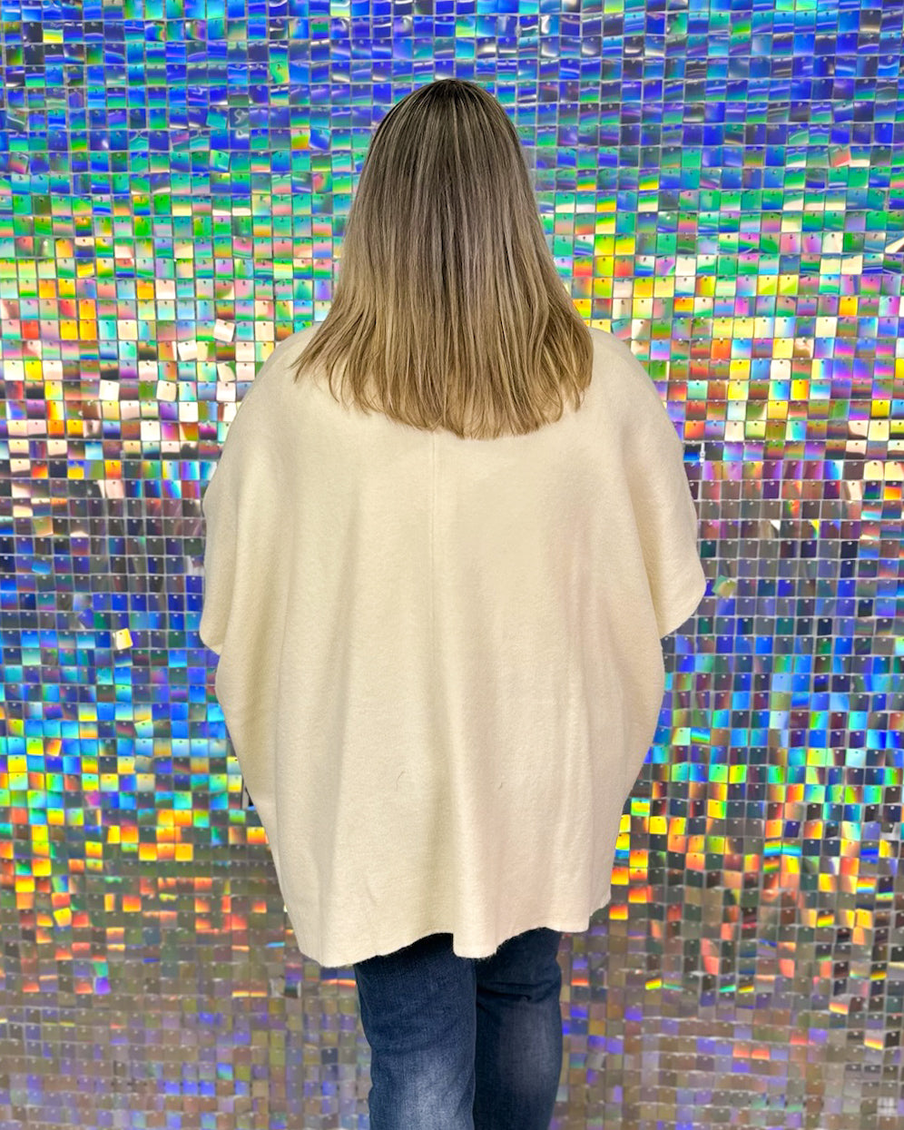 Doris Knit Shawl Cardigan - Cream