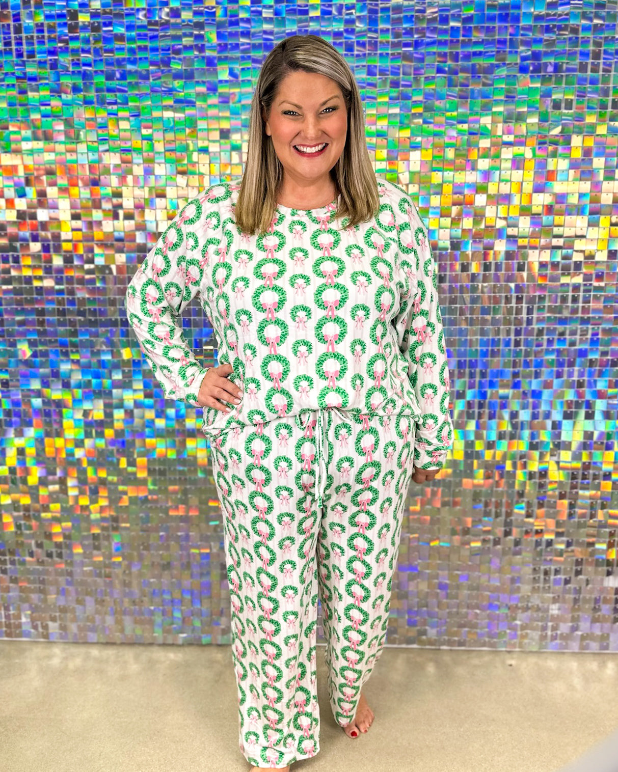 Annie Pant Set - Rosy Wreaths