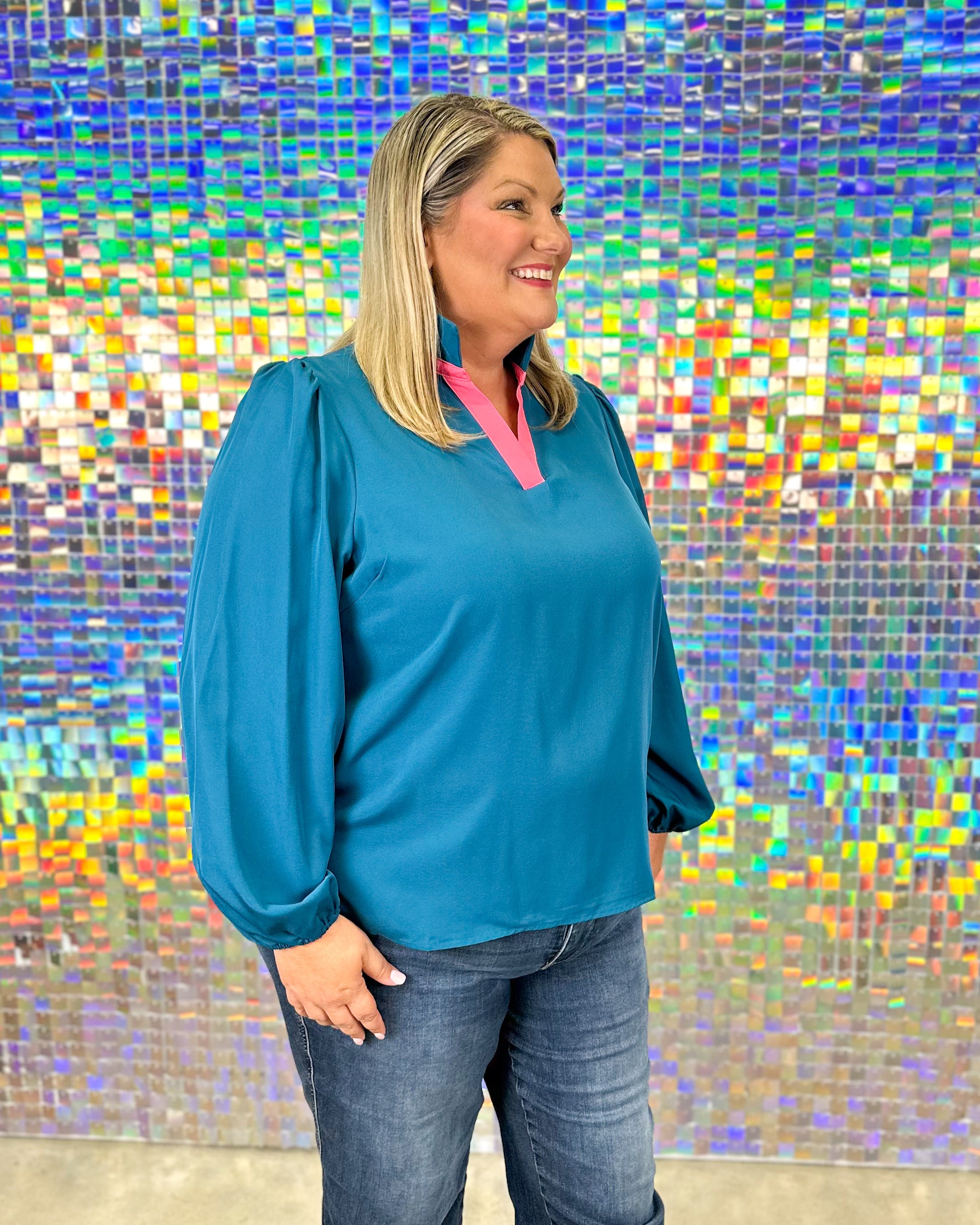 Kayla Gulf Coast Top - Dark Turquoise
