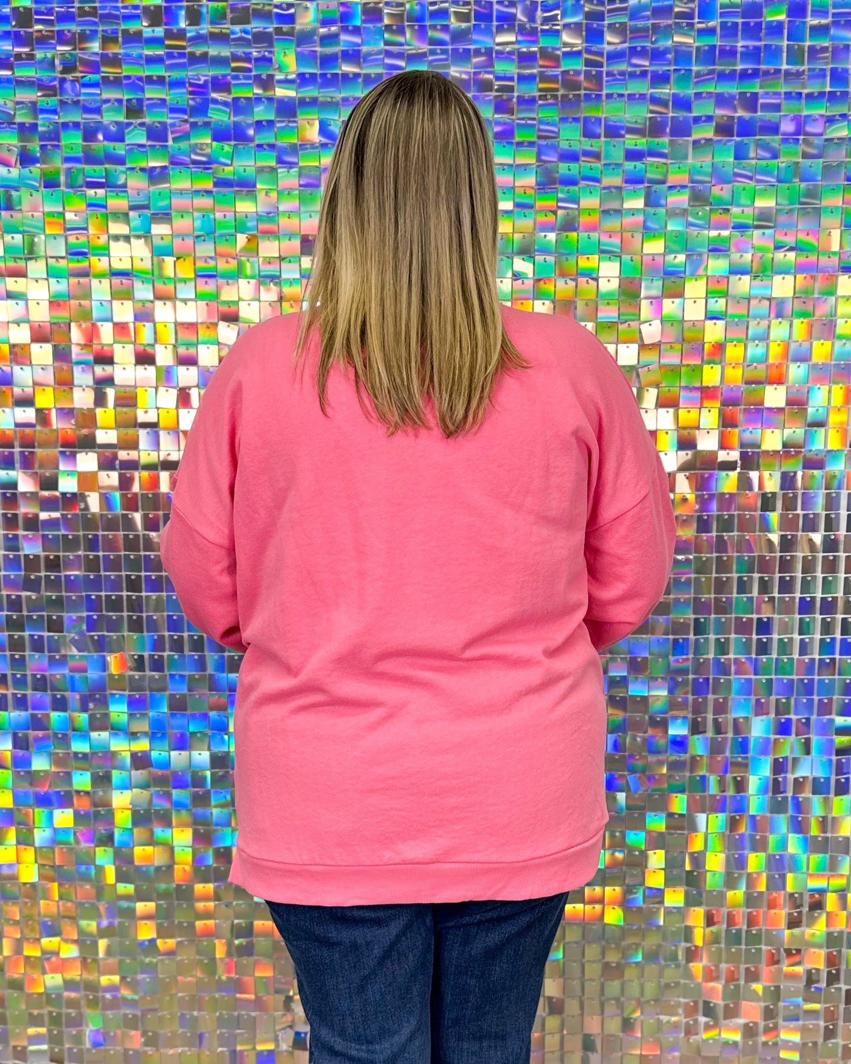 Nutcracker Cutie Sequin Sweatshirt - Pink/Green/Gold