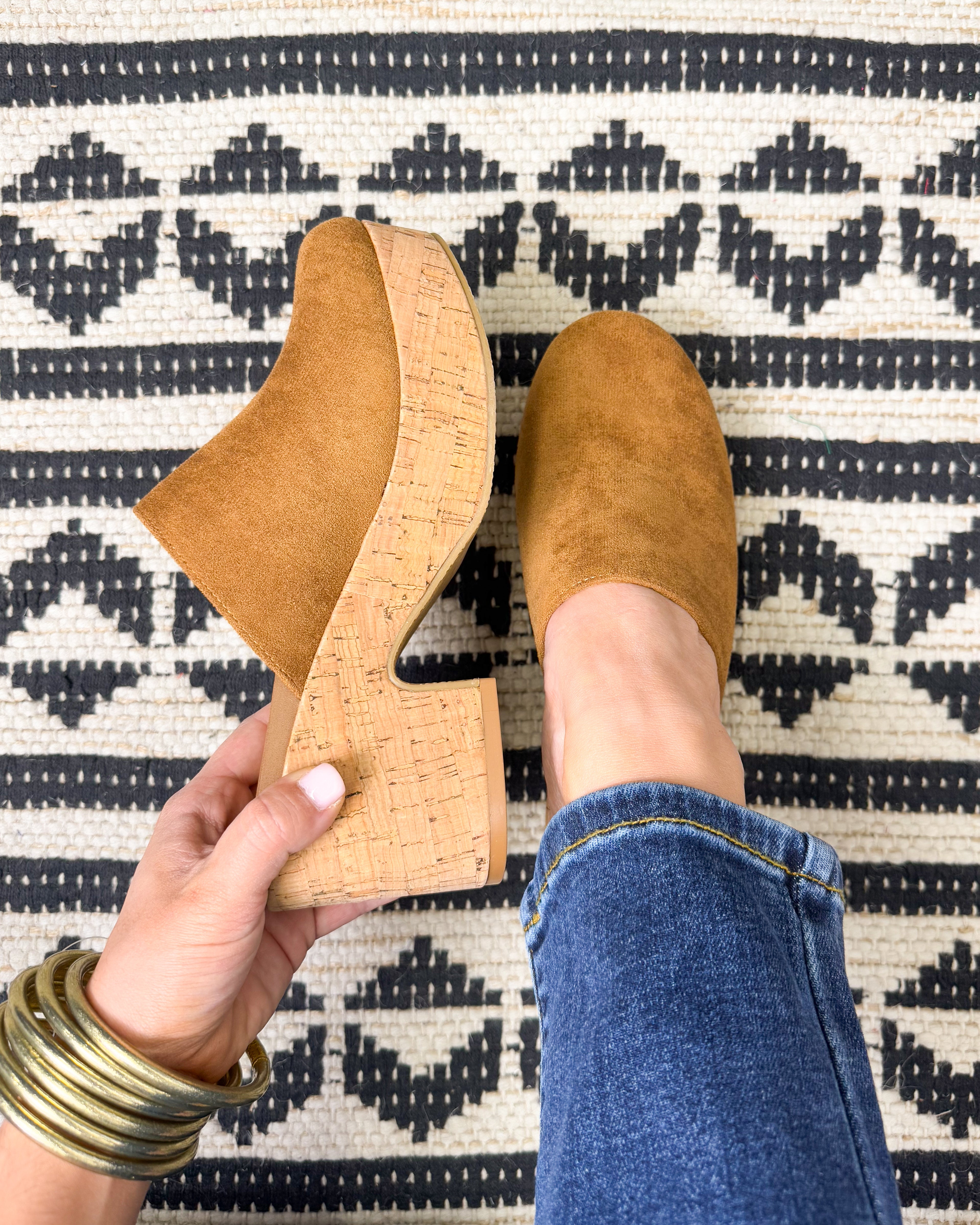 Watch Your Back - Tobacco Faux Suede