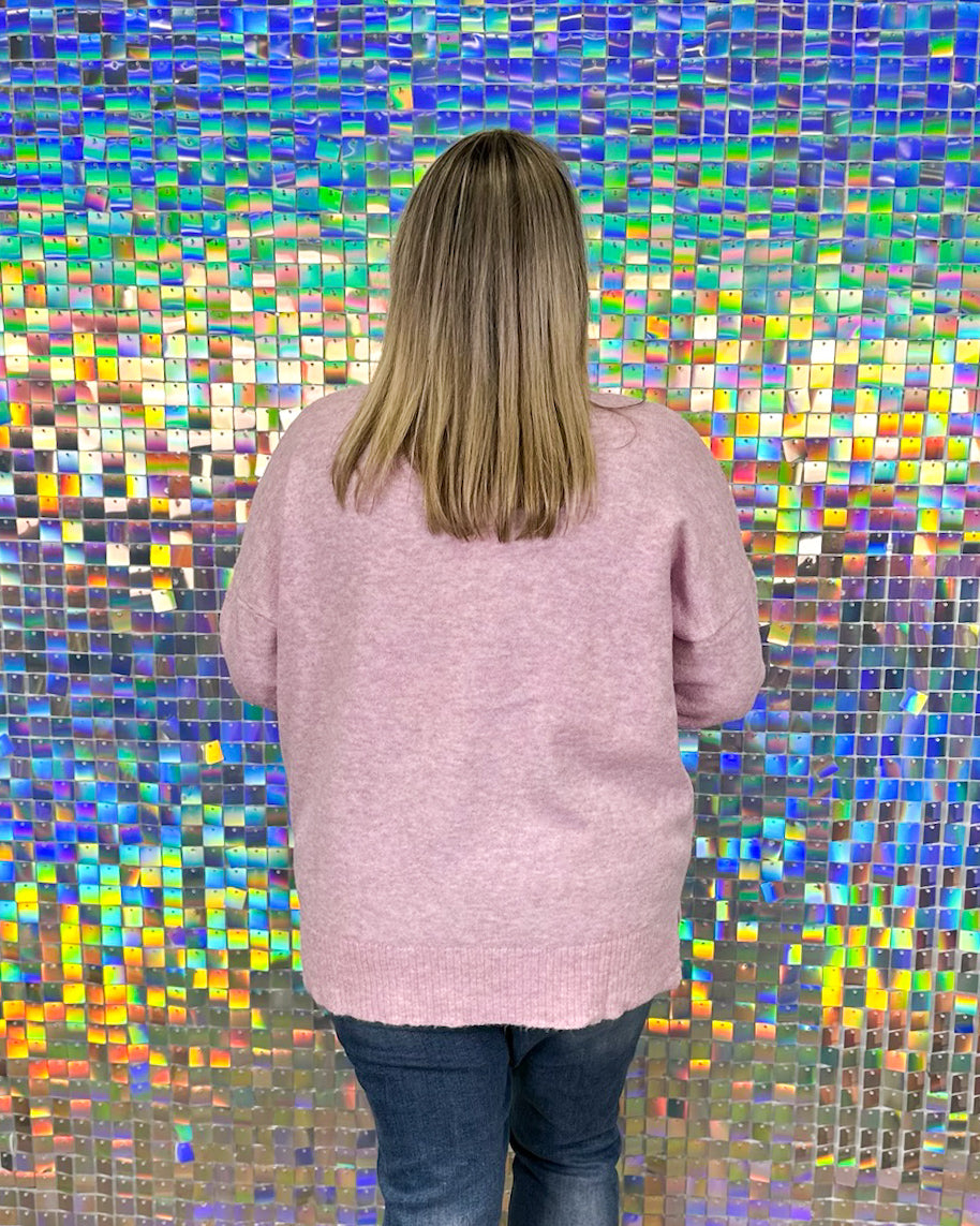 Monica Crew Neck Sweater - Purple