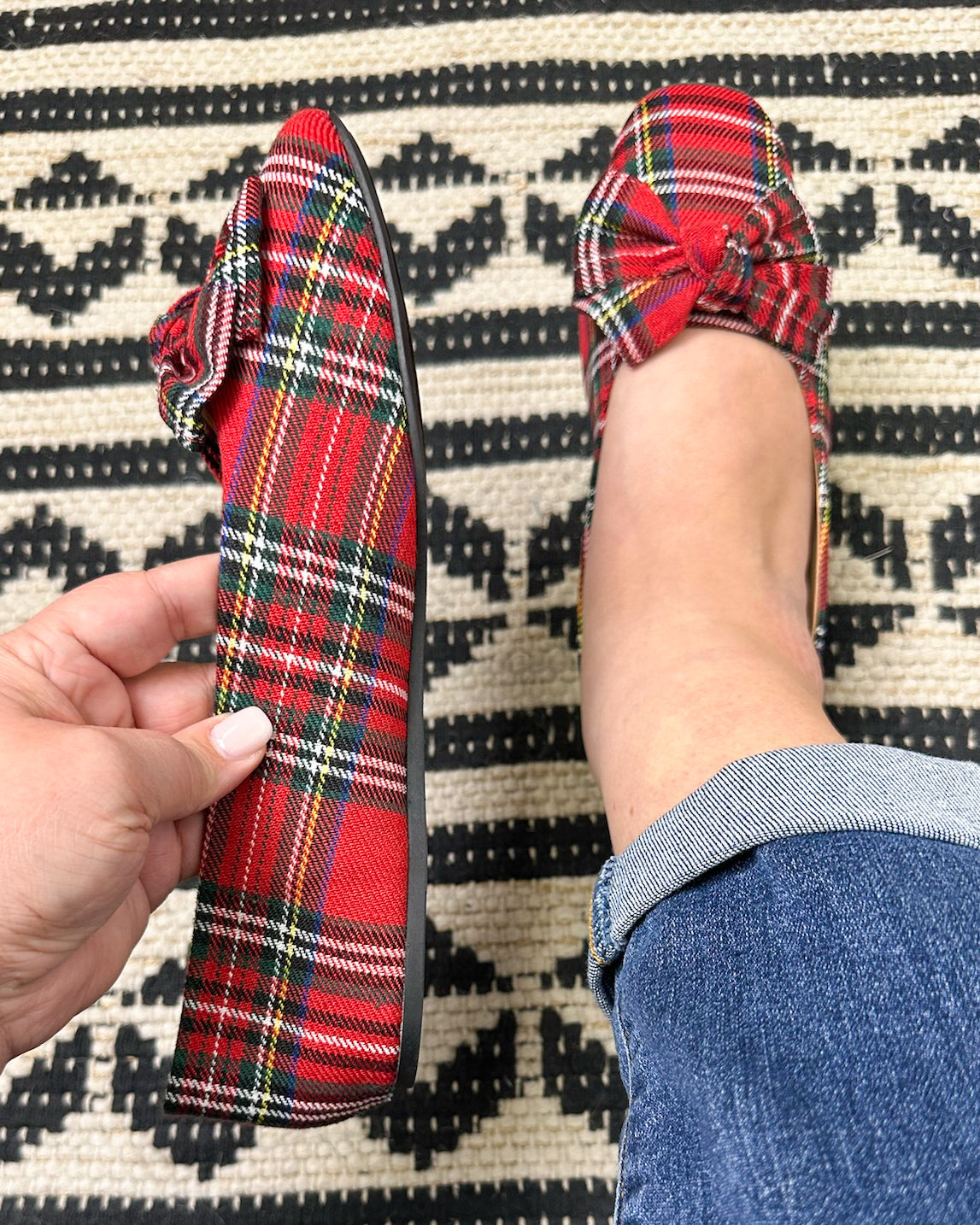 Sugar Rush Flats - Red Plaid