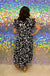 Jodifl Jessica Maxi Dress - Black, plus size, white, smocked, tiered, print