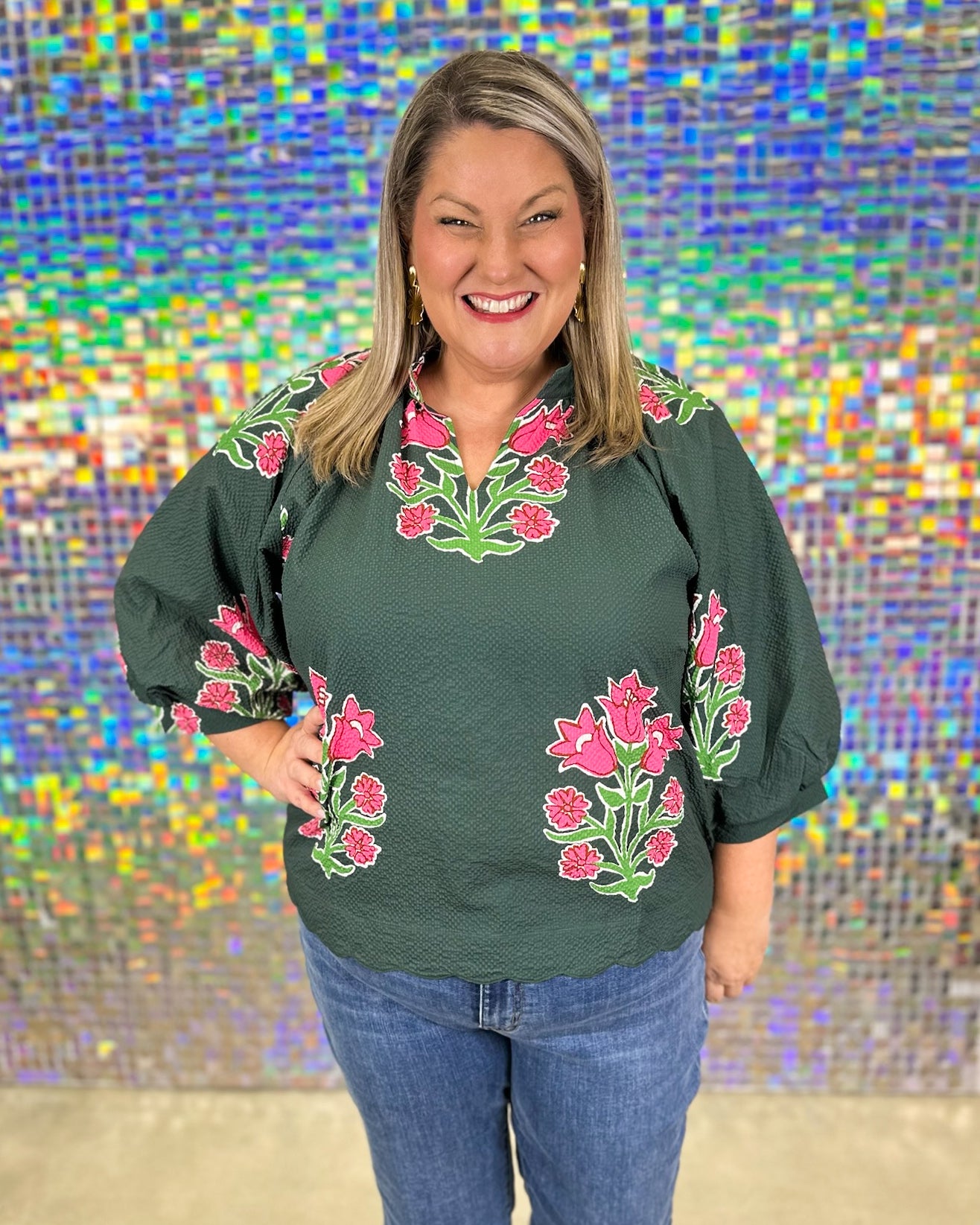 Carly Top - Forest Green