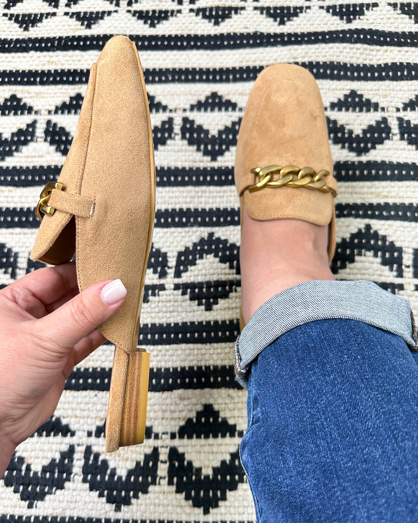 Keepsake Mules - Camel Faux Suede