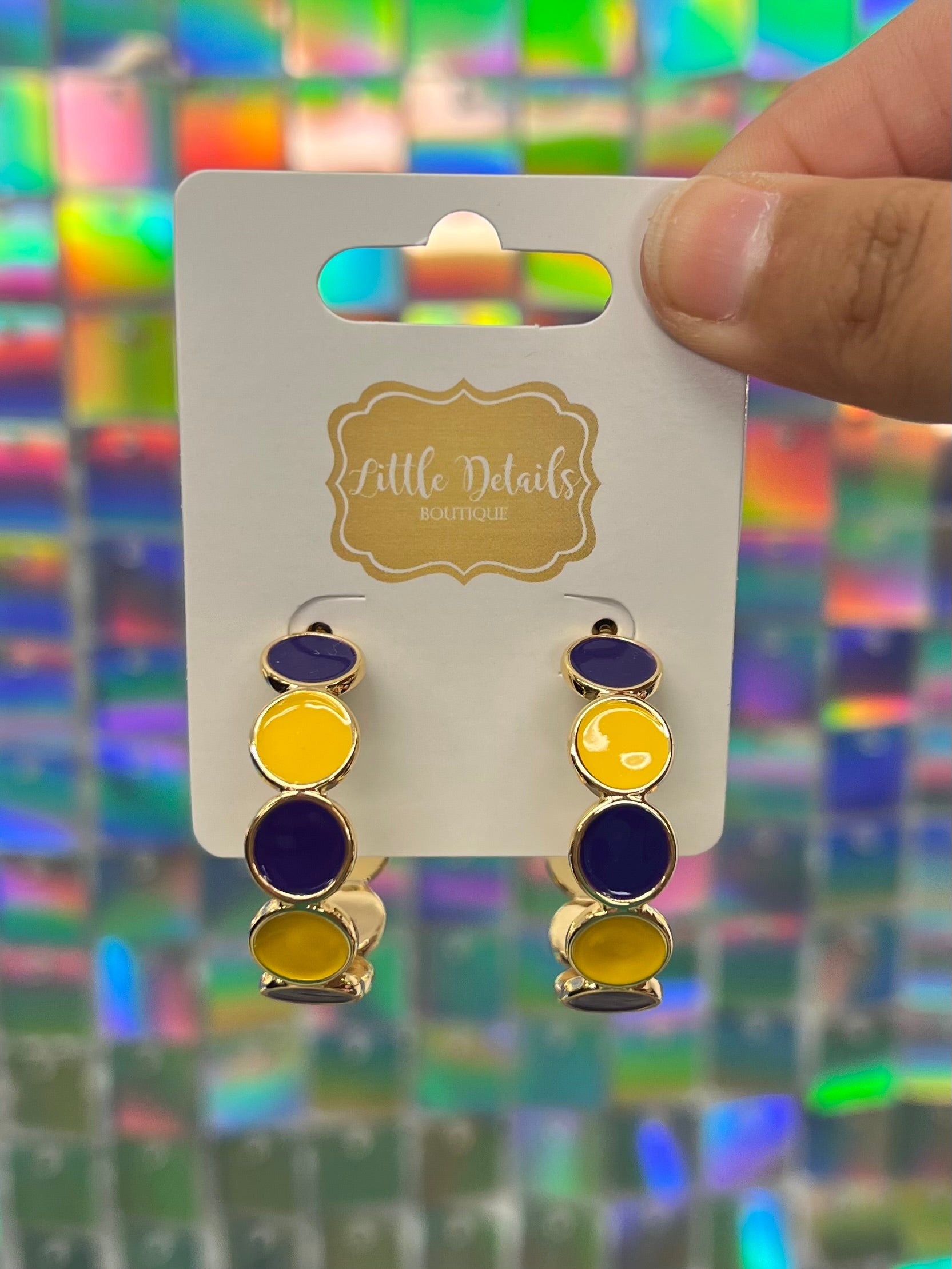 Lyla Earrings - Purple/Gold