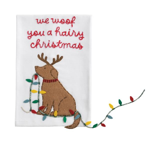 Pet Dangle Towel - Hairy Christmas
