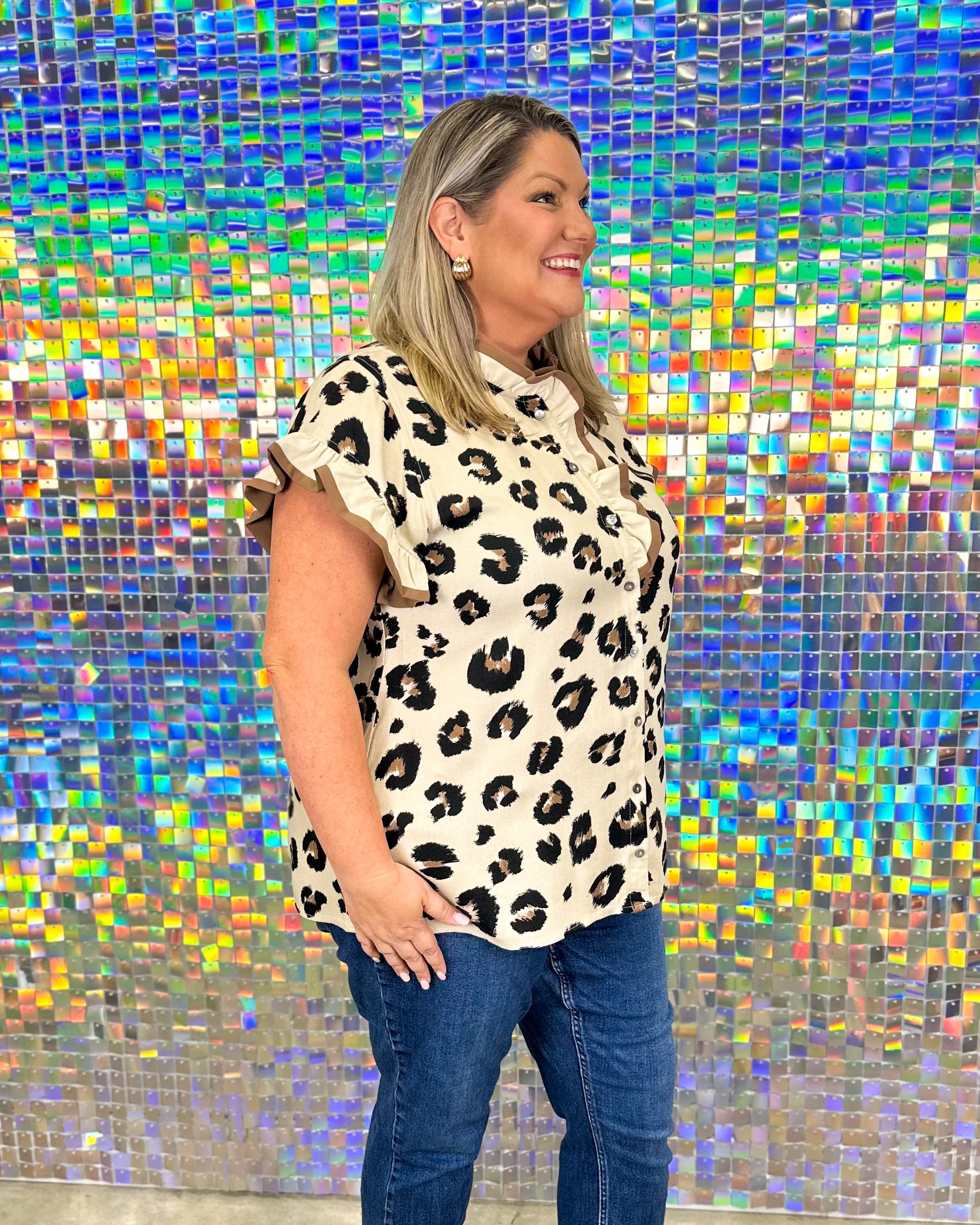 FINAL SALE - Wild Child Top - Tan