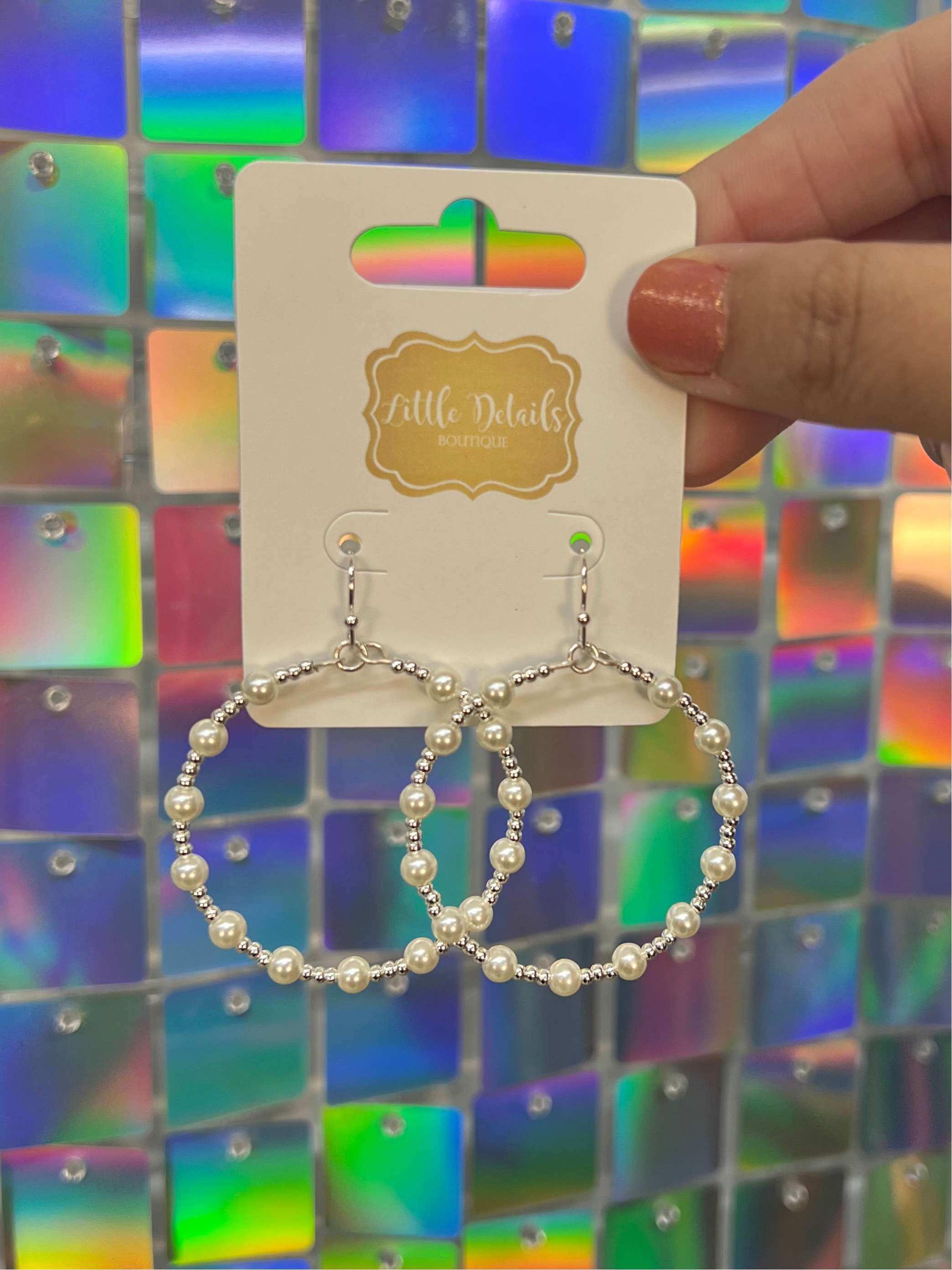 Sarah Dangle Pearl - Silver