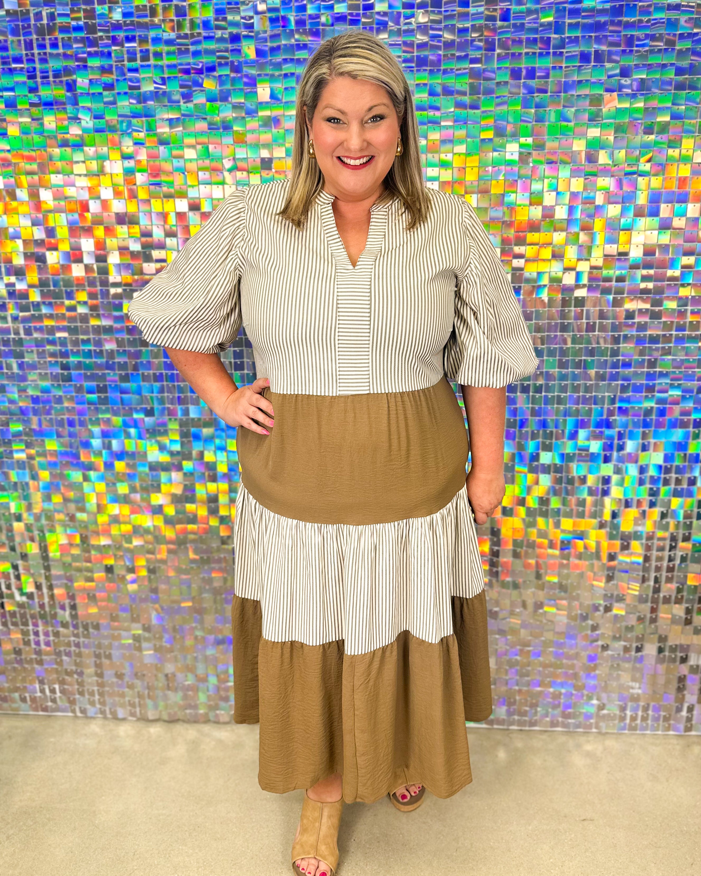 Berkley Midi Dress - Brown