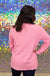 Dreamers Waffle Knit Sweater- Heather Strawberry, long sleeve, waffle, v-neck, plus