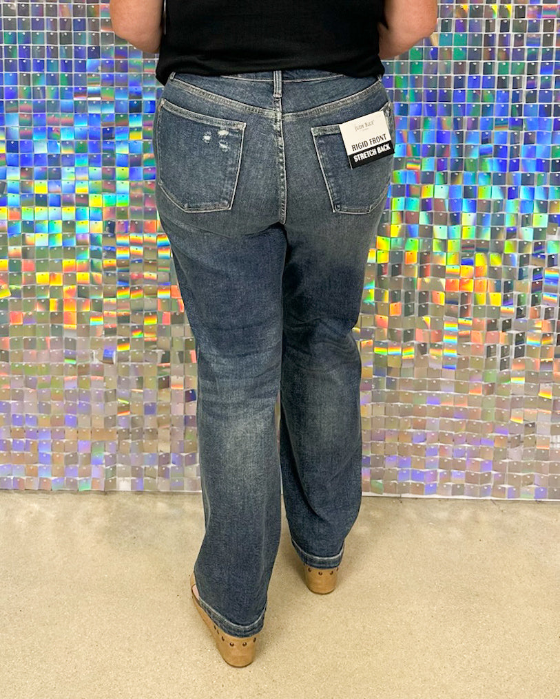 Judy Blue Clarissa High Rise Straight Leg - Medium Wash