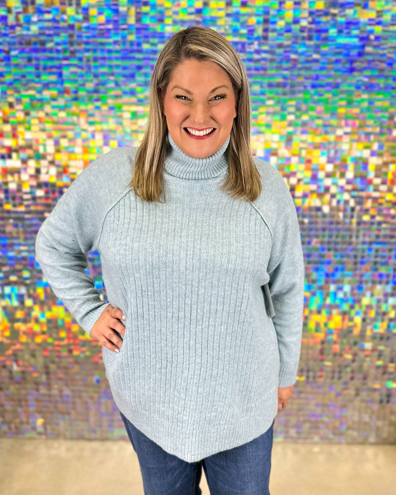 Freddie Ribbed Sweater - Blue