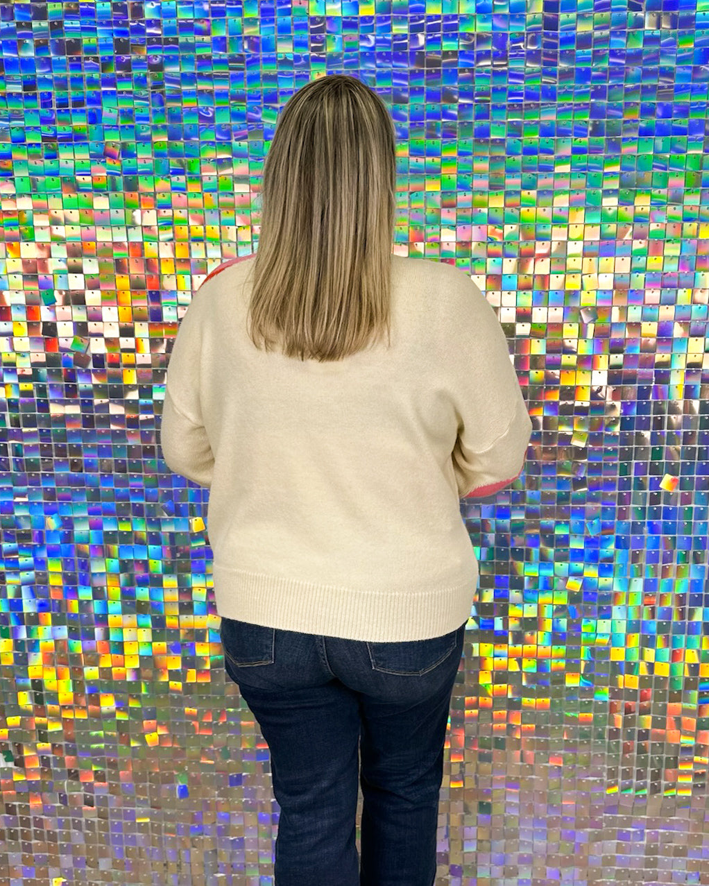 Trisha Sweater - Cream Pink