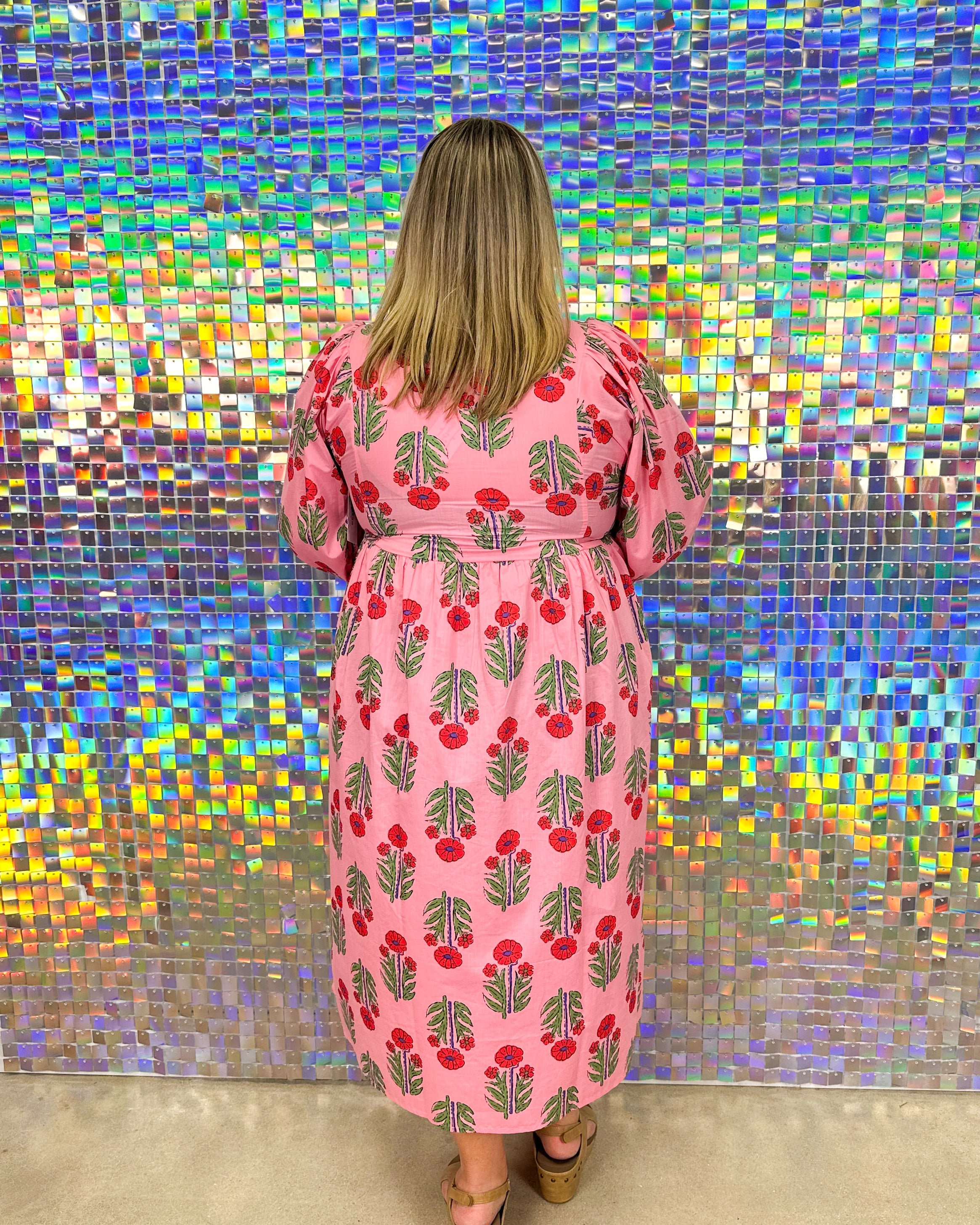 FINAL SALE-Pippy Midi Dress - Pink