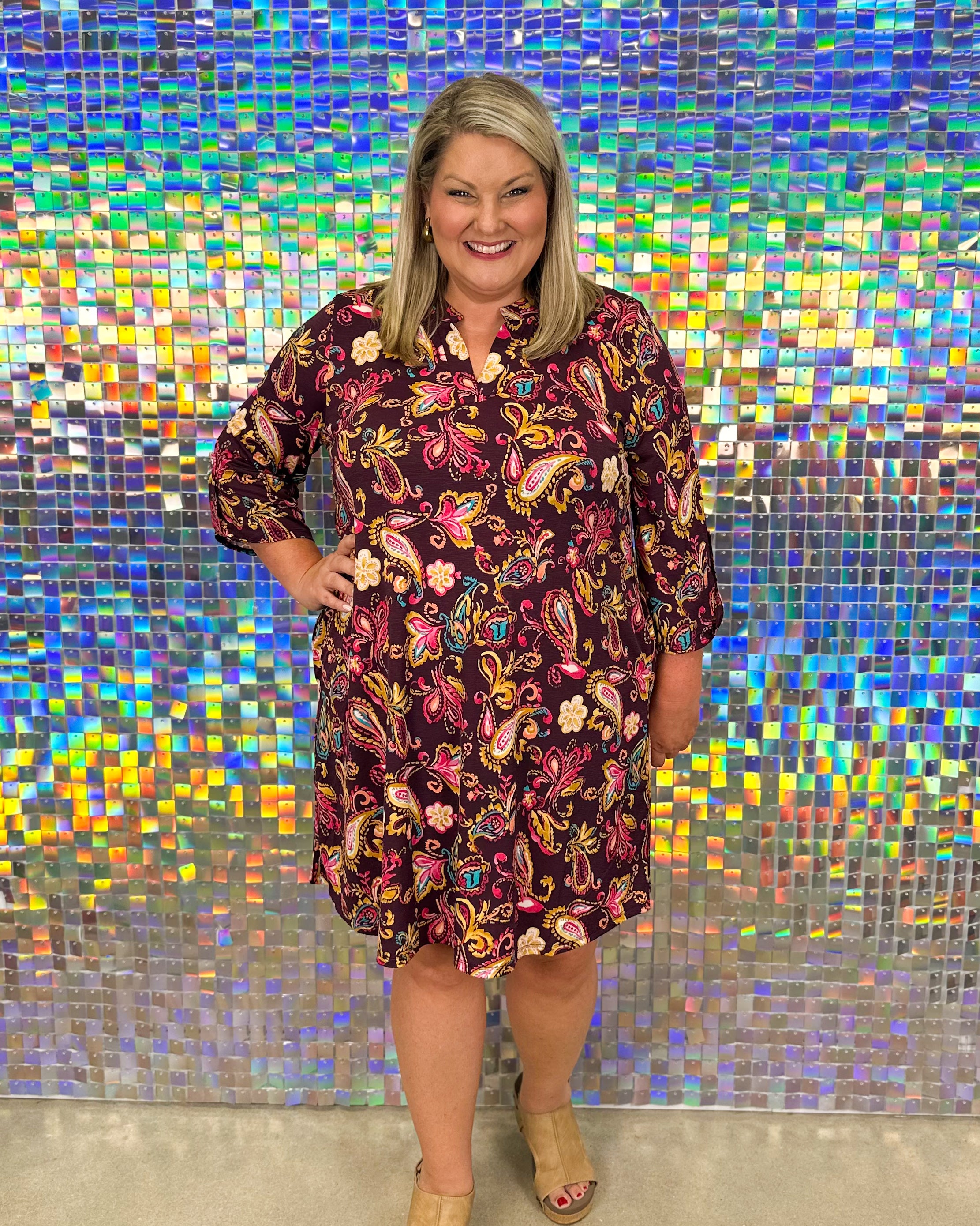 FINAL SALE Scarlett Dress - Wine