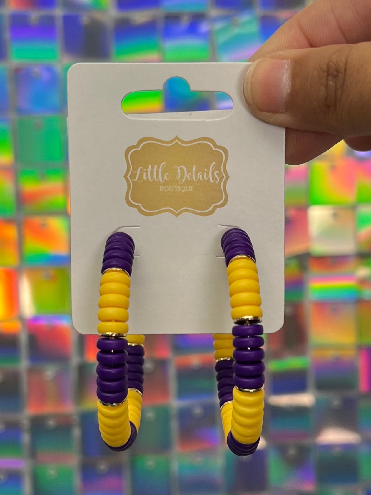 Olivia Earrings - Purple/Gold