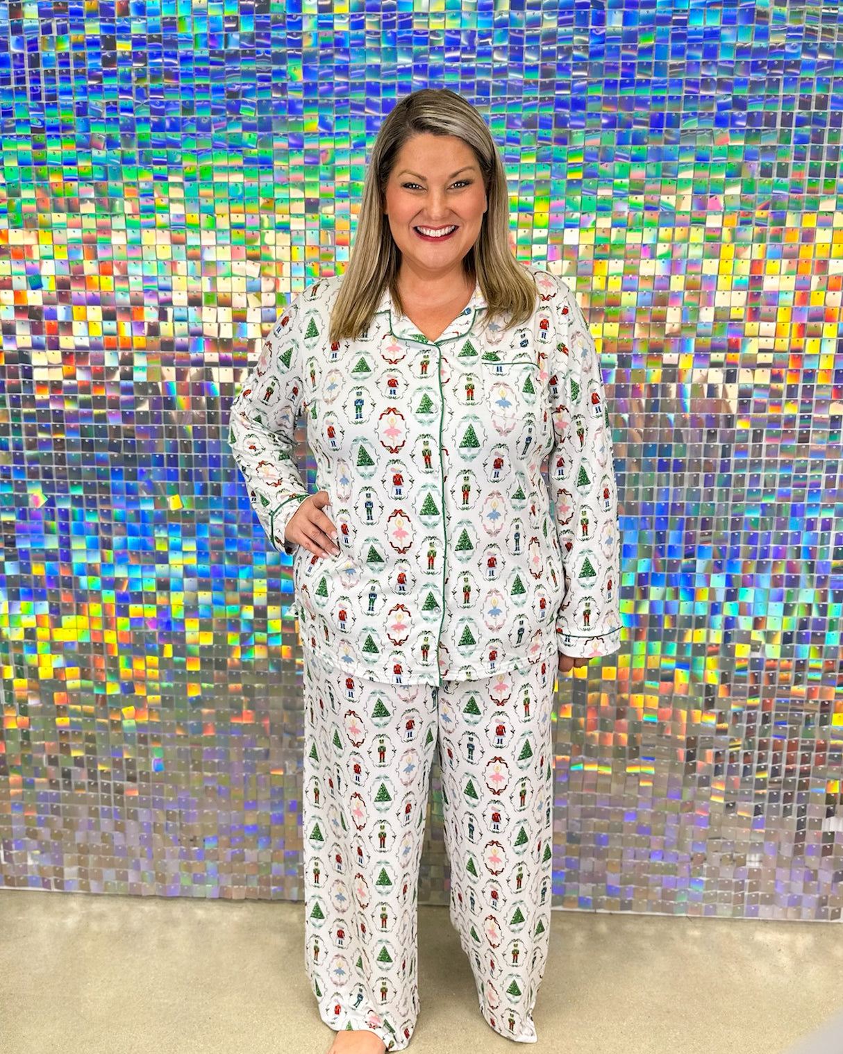 Nutcracker Waltz Sleep Pants - White/Multi