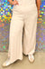 Z Supply Scout Textured Slub Pant - Whisper White, cropped, wide leg