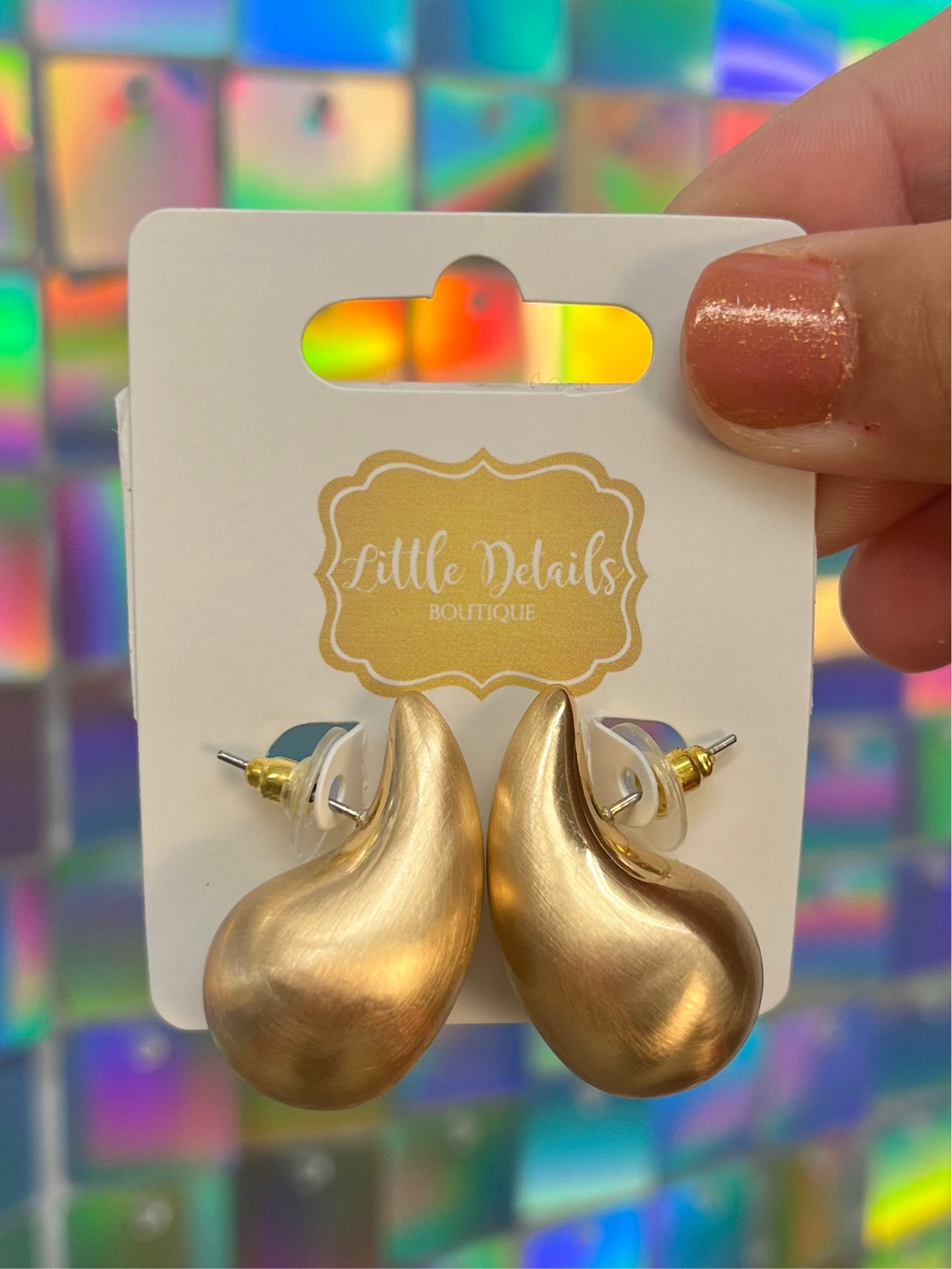 Teardrop Earrings - Gold