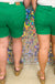 Judy Blue Meadows Garment Dyed Tummy Control Shorts - Kelly Green