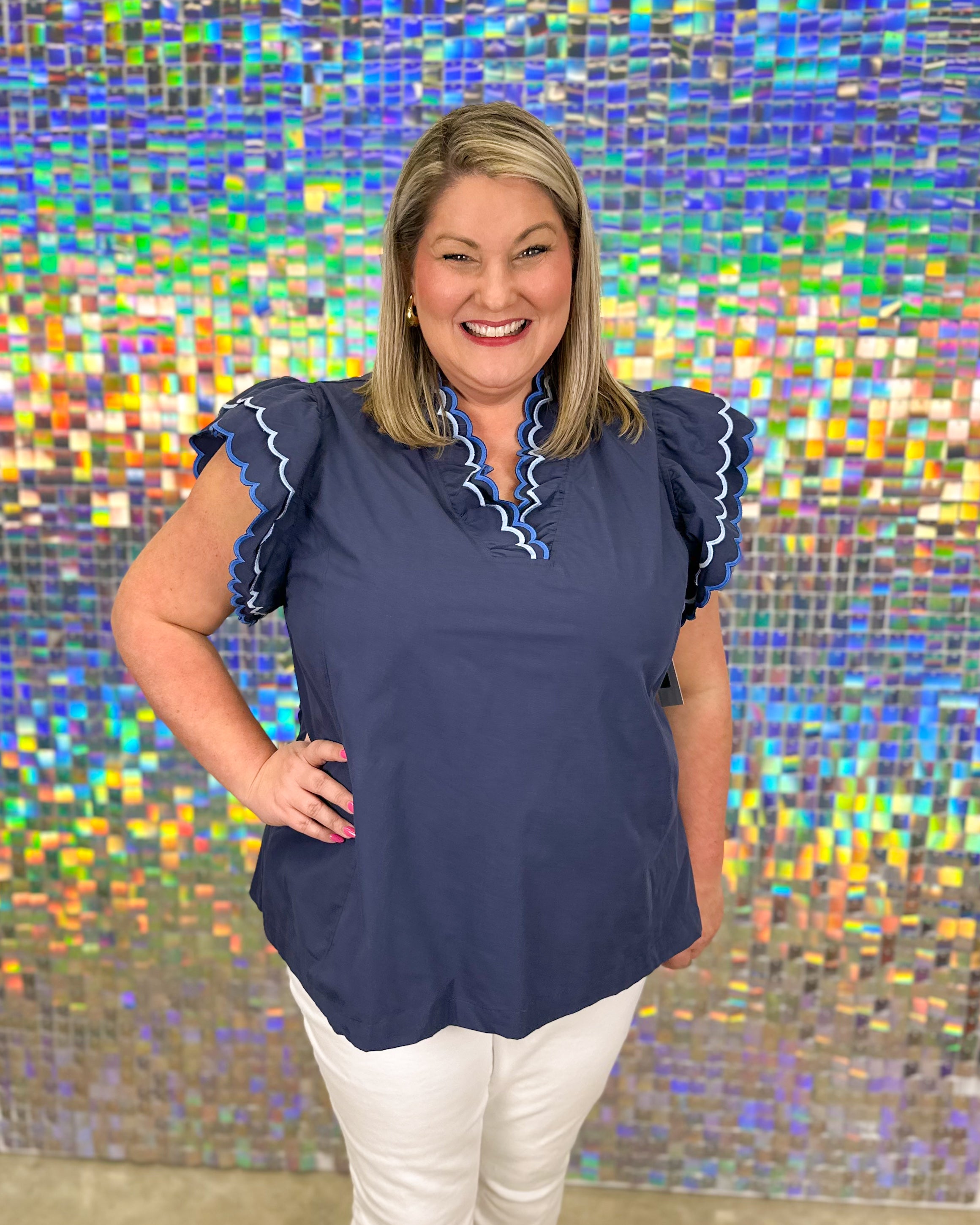 FINAL SALE Corey Top - Navy