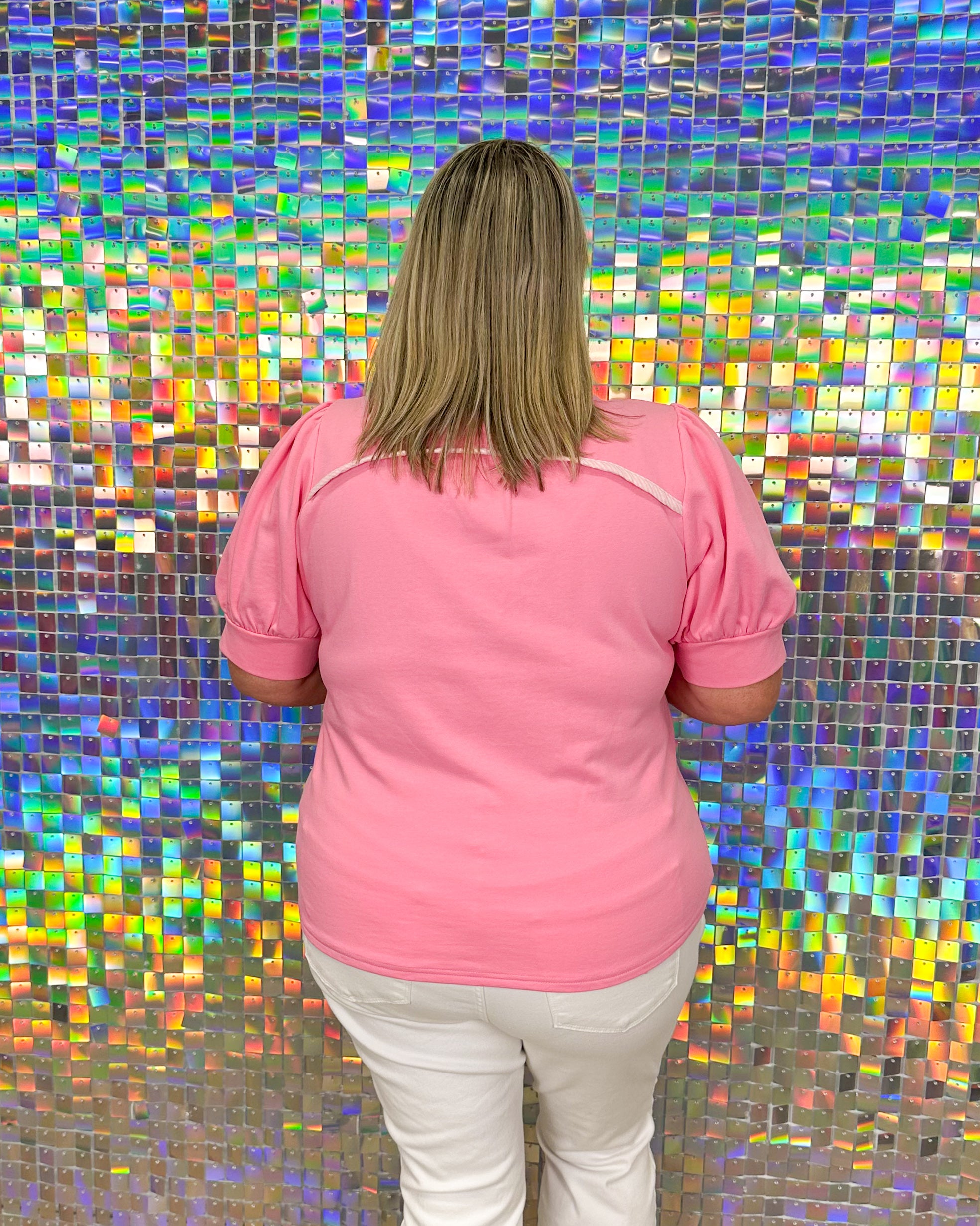 FINAL SALE Georgia Top - Bubble Pink