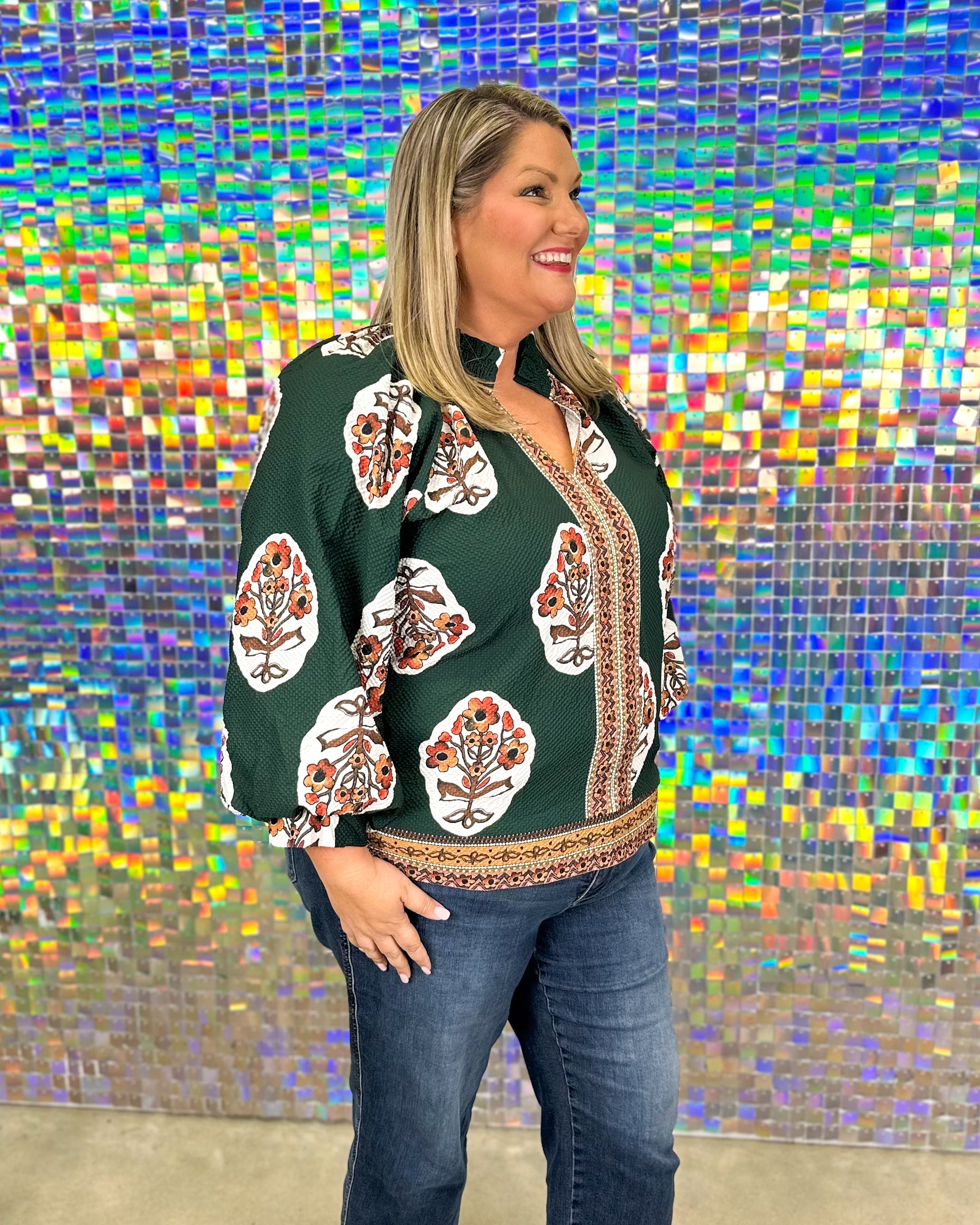 Jasmine Top - Forest Green