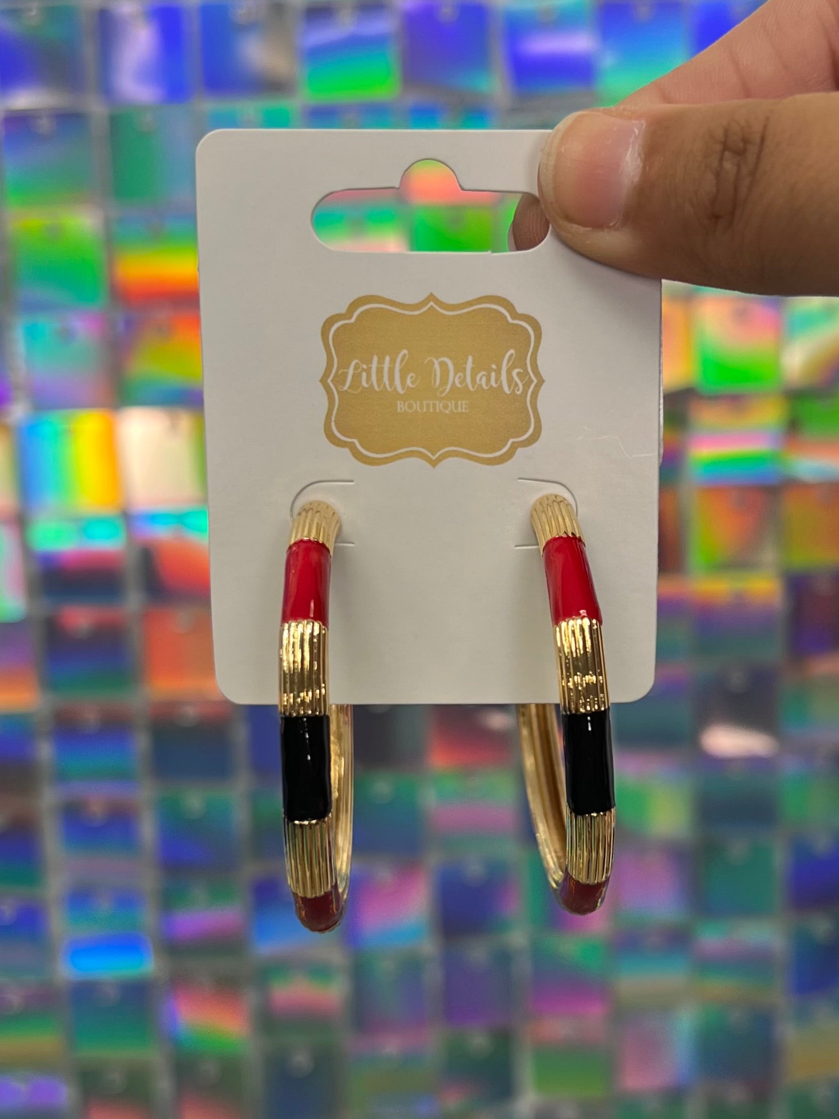 Ginger Earrings - Red/Black