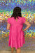 English Factory Pretty Woman Dress - Pink, tiered, mock neck, ruffle, sleeveless, plus size