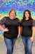 Lovely Melody Glitz and Glam Top - Black, short puff sleeves covered in multi color sequins, rounded neck, curvy
