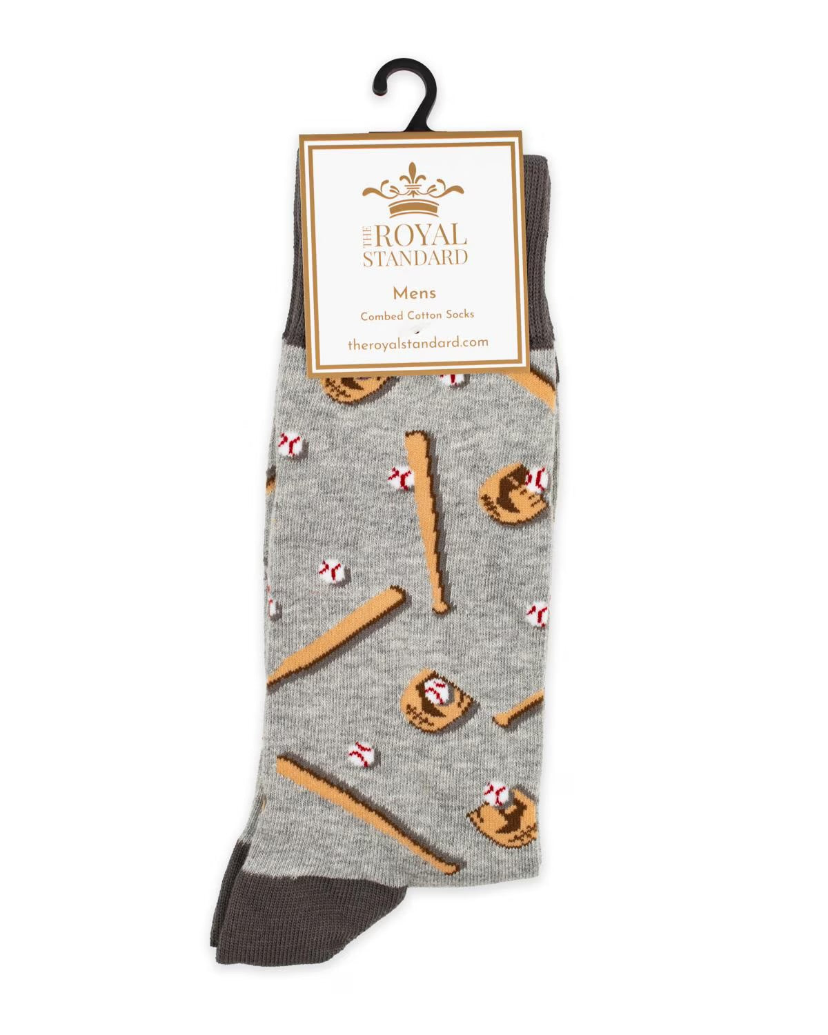 Men's Baseball Socks - Gray/Brown
