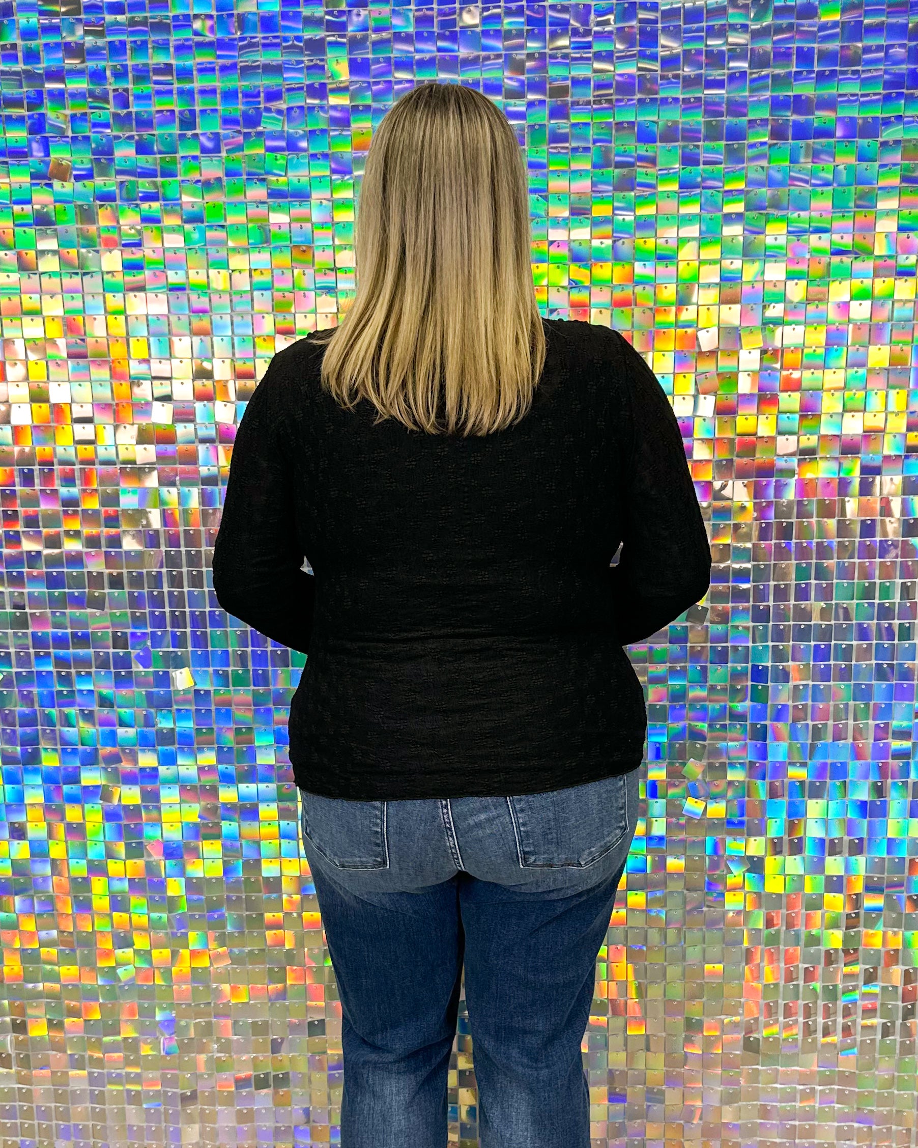 Bella Mesh Top - Black