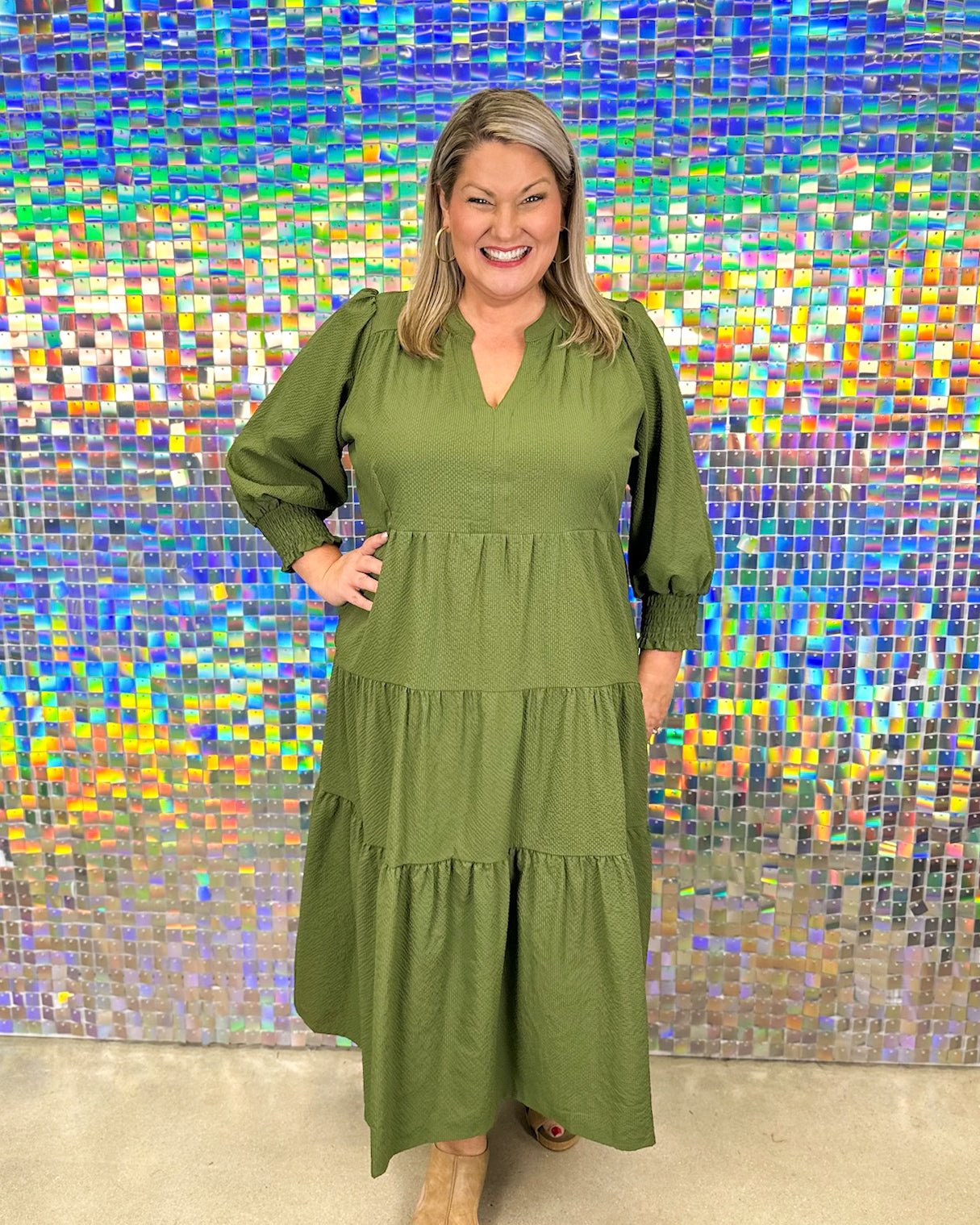 Maggie Dress - Olive