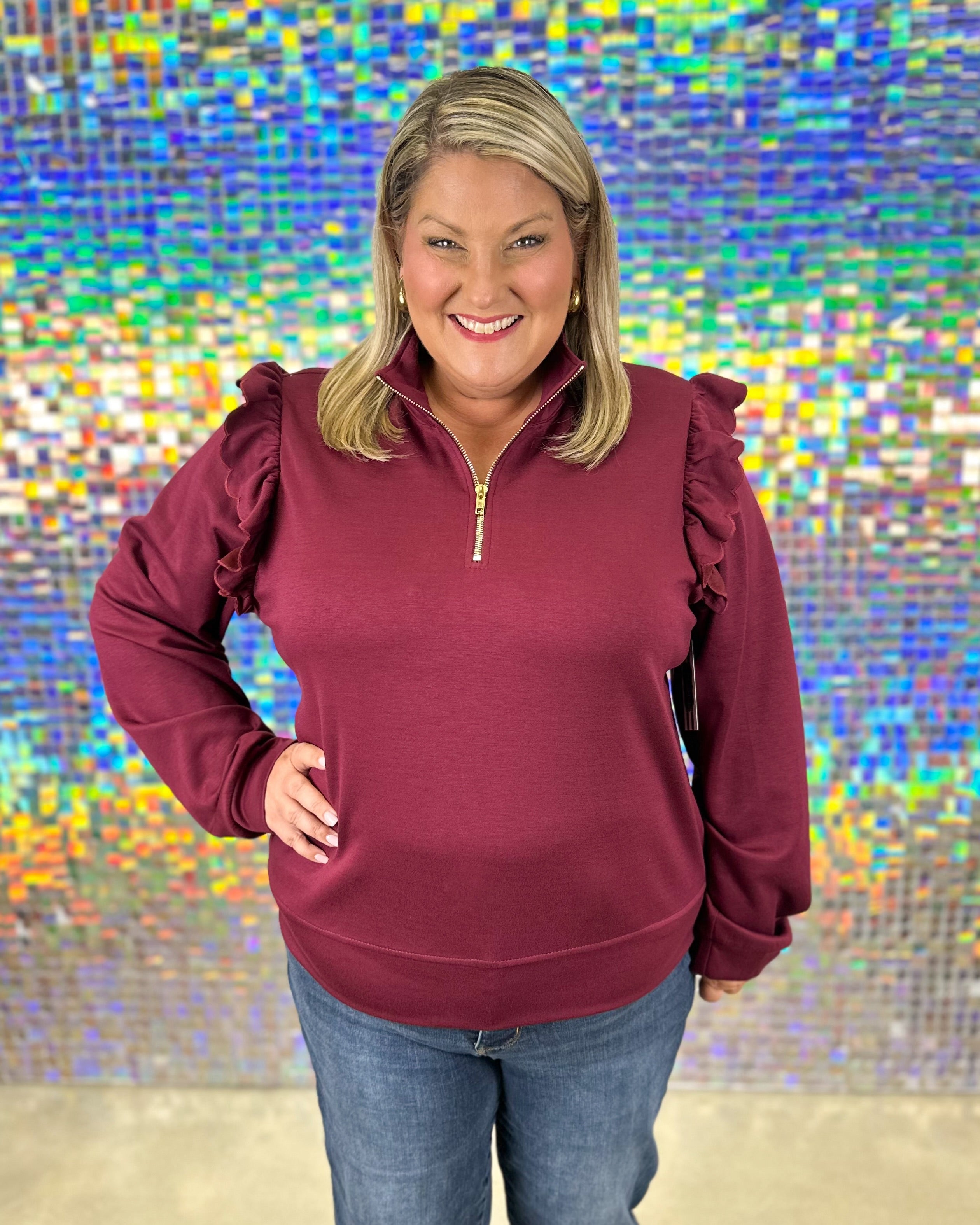 Charlotte Sweatshirt - Burgundy