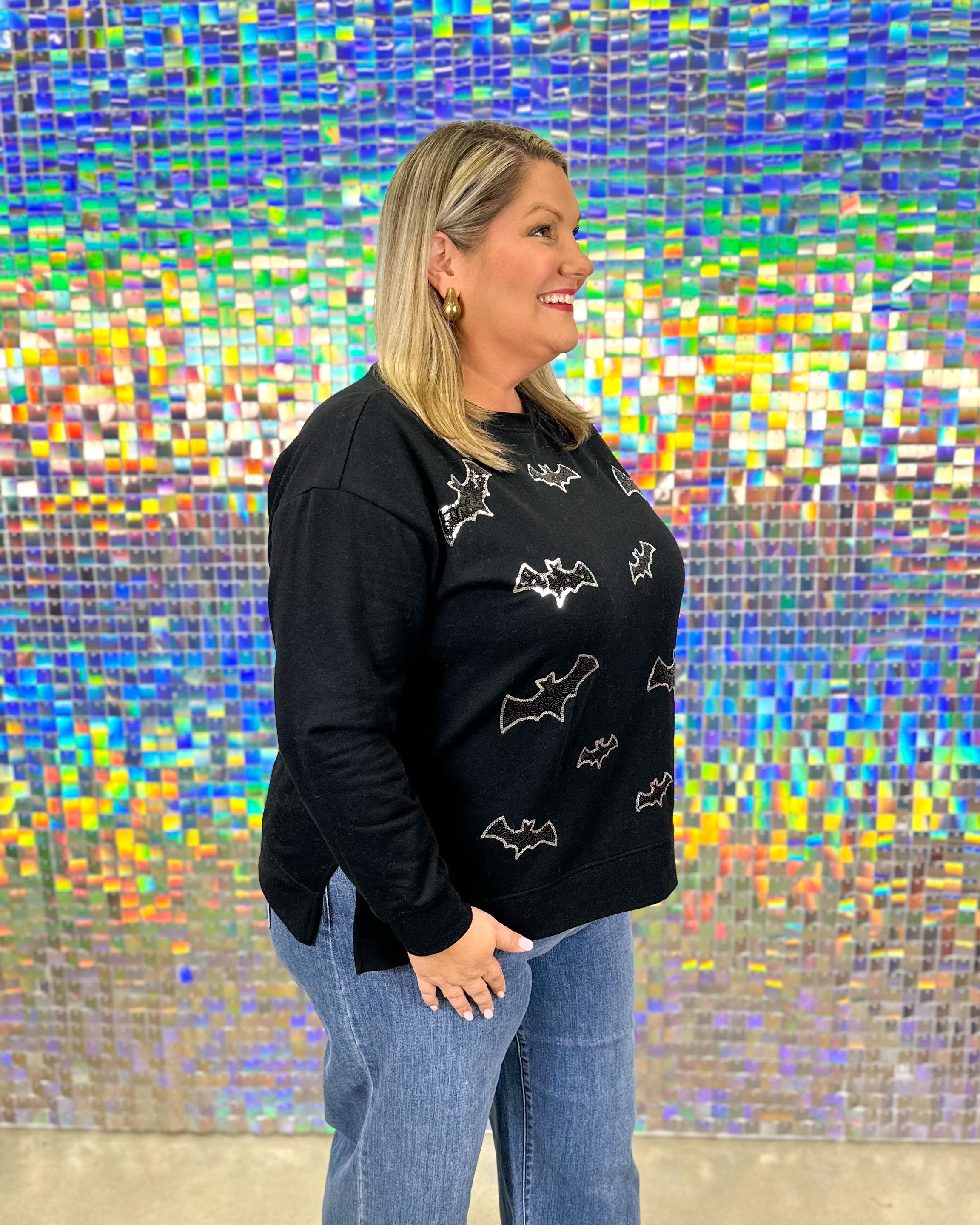 Halloween Sparkle Sweatshirt - Black