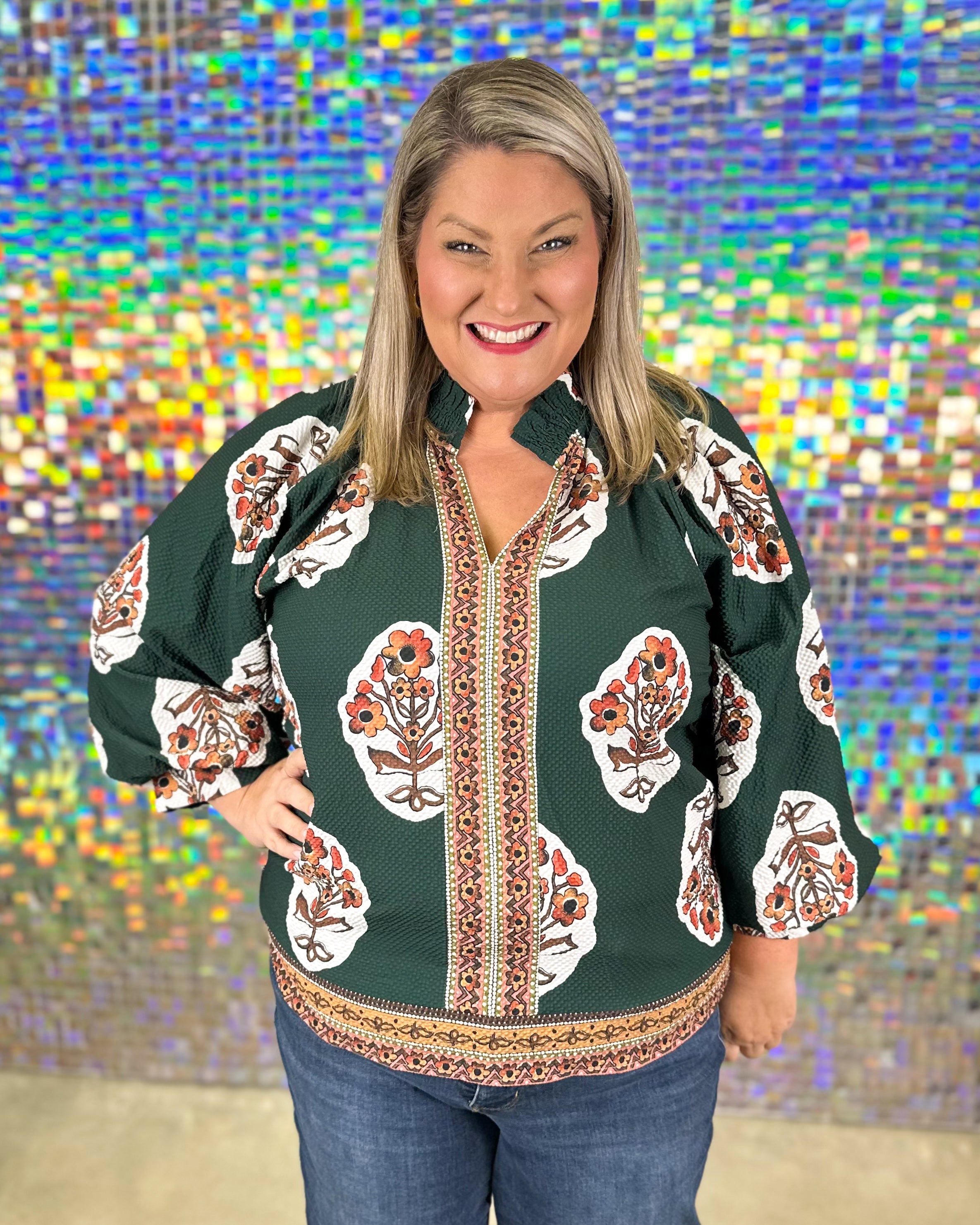 Jasmine Top - Forest Green